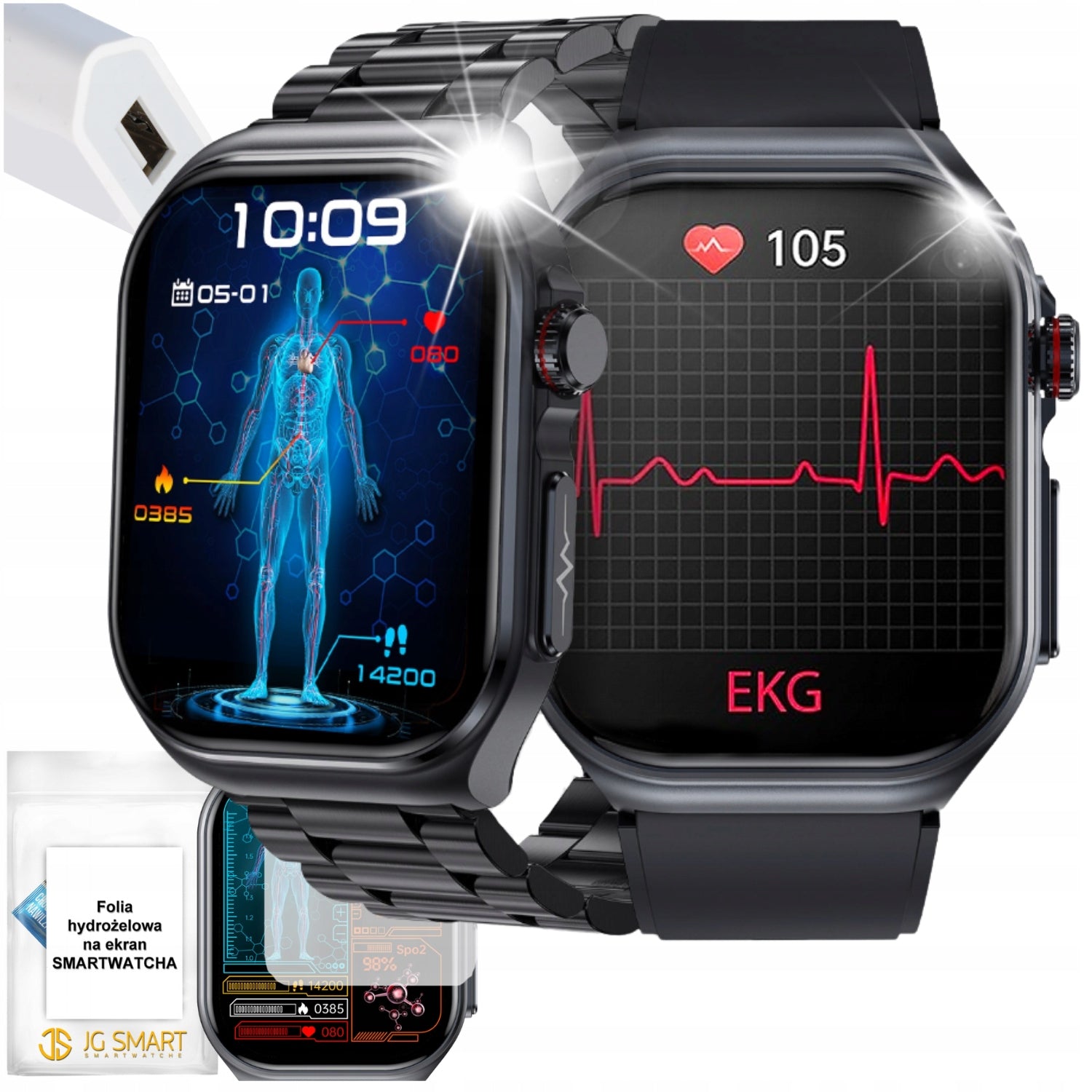 SMARTWATCH FOR SENIOR MEN'S WATCH PRESSURE MEASUREMENT NOTIFICATION MENU PL