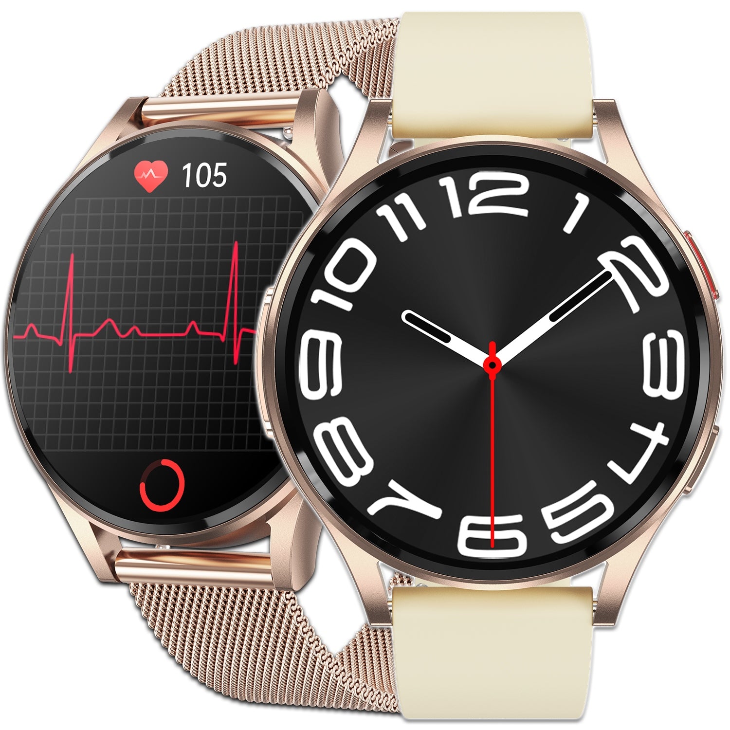 SMARTWATCH FOR SENIOR POLISH ECG MENU GLUCOSE TALK PRESSURE AMOLED