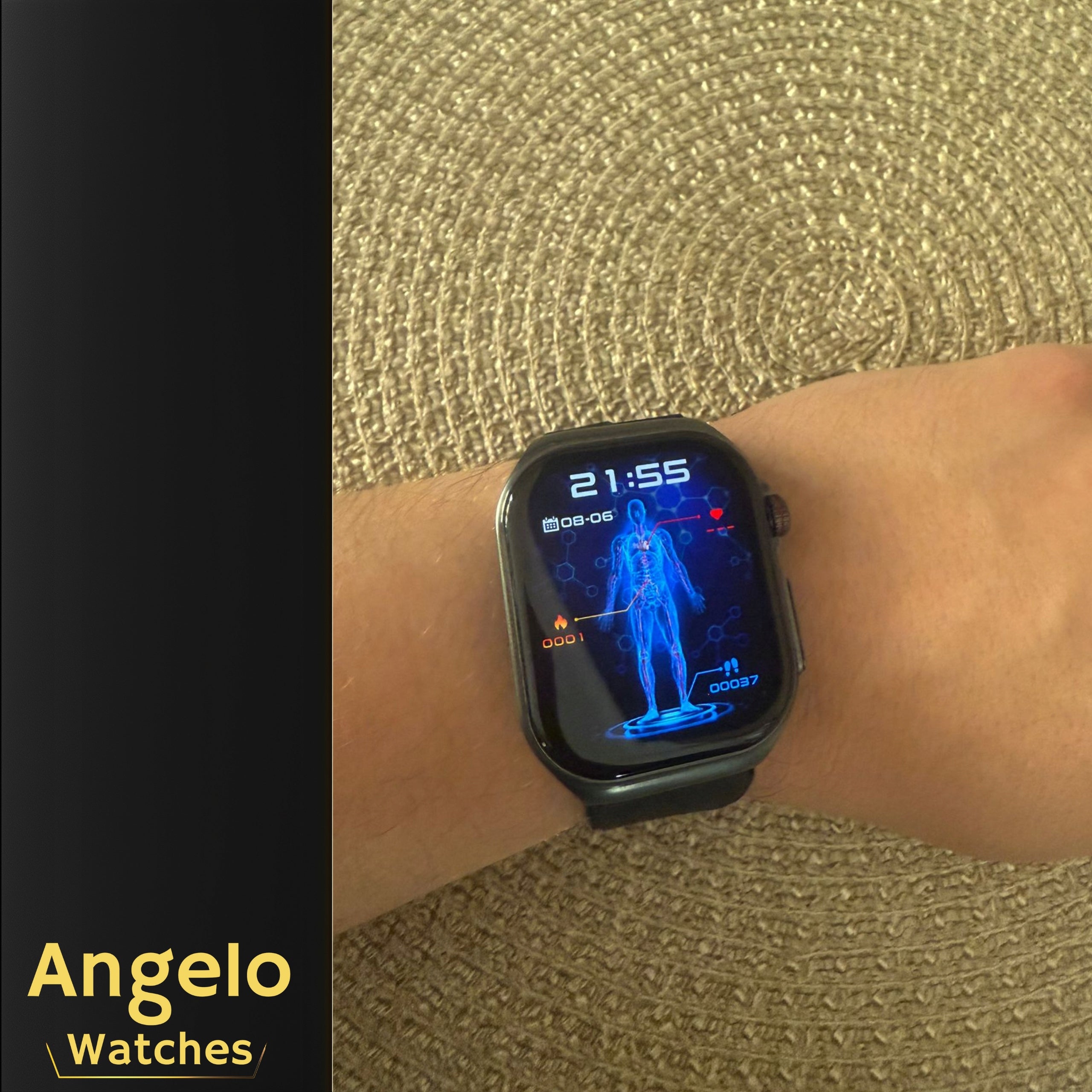 SMARTWATCH FOR SENIOR SUGAR MEASUREMENT WITH ECG PPG BMI HRV CONVERSATION MENU POLISH Manufacturer code Smartwatch zegarek kardiowatch glukoza ekg