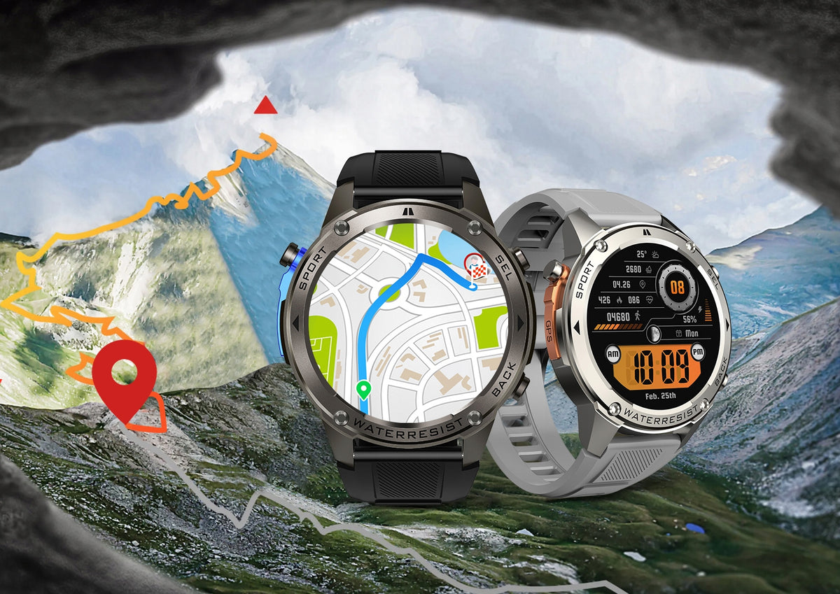 SMARTWATCH GPS AMOLED SPORT HEALTH CONVERSATION WATERPROOF 5ATM 500mAh Color black