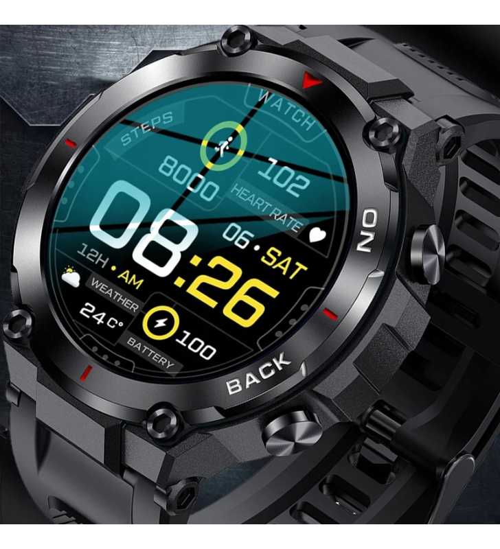 SMARTWATCH GPS BT 5.0 SLEEP MONITOR HEART RATE MONITOR Case color black