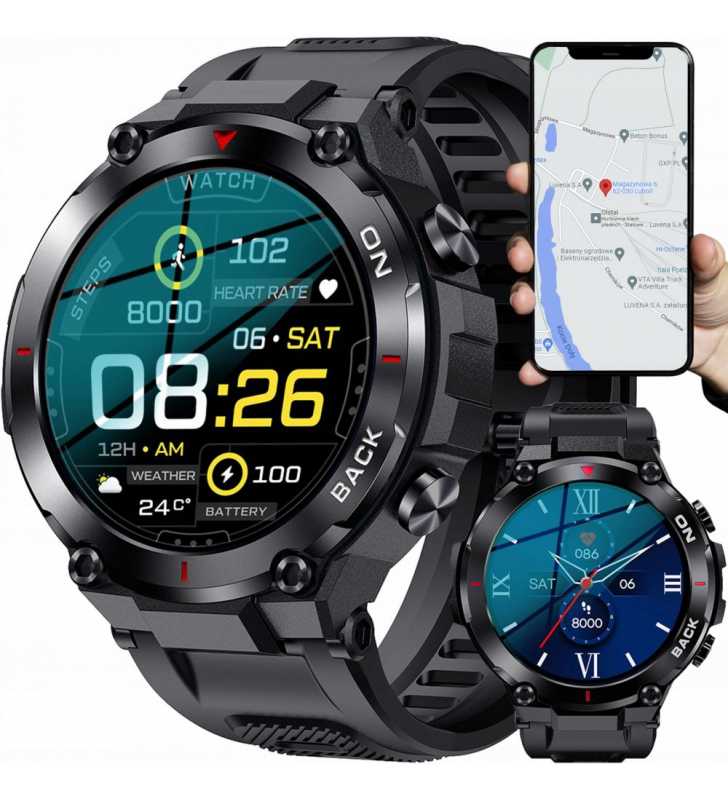 SMARTWATCH GPS BT 5.0 SLEEP MONITOR HEART RATE MONITOR