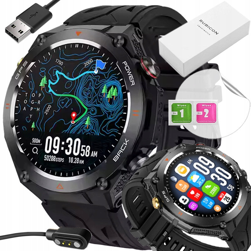 SMARTWATCH GPS RUBICON POLISH MENU TALK SPORT SMART WATCH MEN