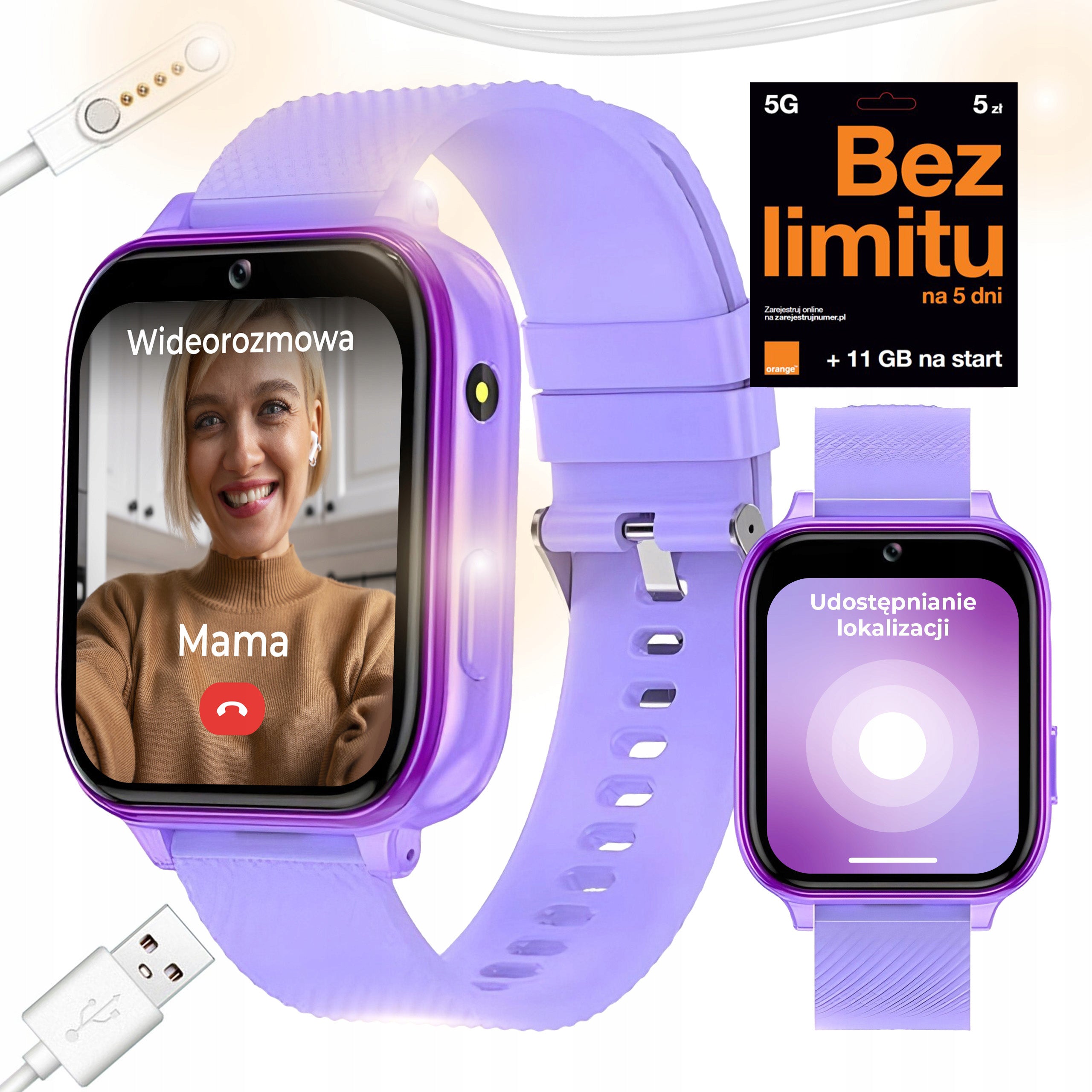 SMARTWATCH KIDS WATCH 4G WIFI GPS CAMERA POLISH MENU CHATTING EAN (GTIN) 5905563470381