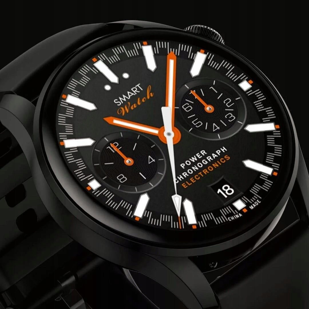 SMARTWATCH MEN'S CARDIOWATCH WATCH Polish ECG CONVERSATIONS PULSE STRIPES GLASS Batteries included yes