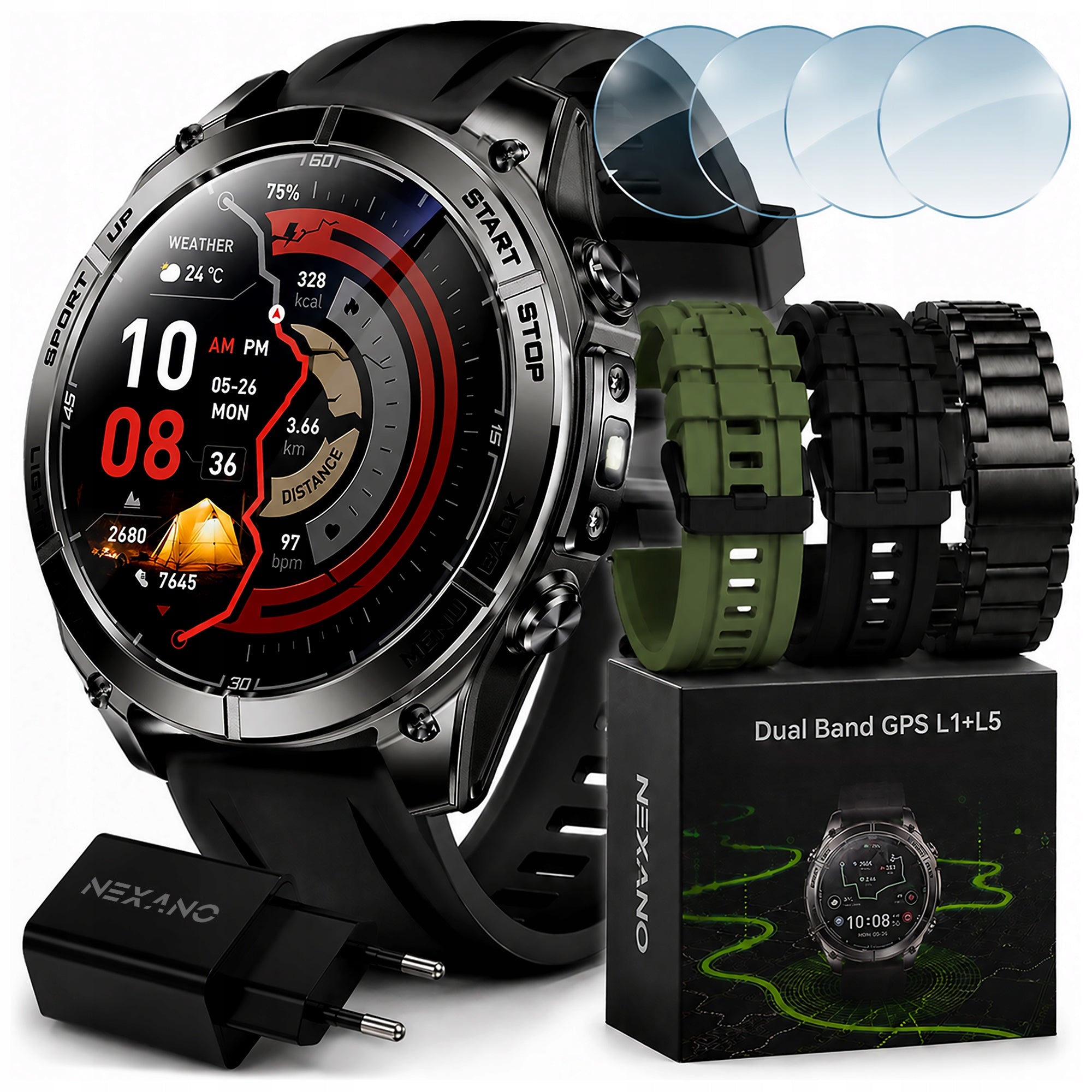 SMARTWATCH MEN'S DUAL GPS AMOLED MAP WATCH WATERPROOF IP69K ASSISTANT AI