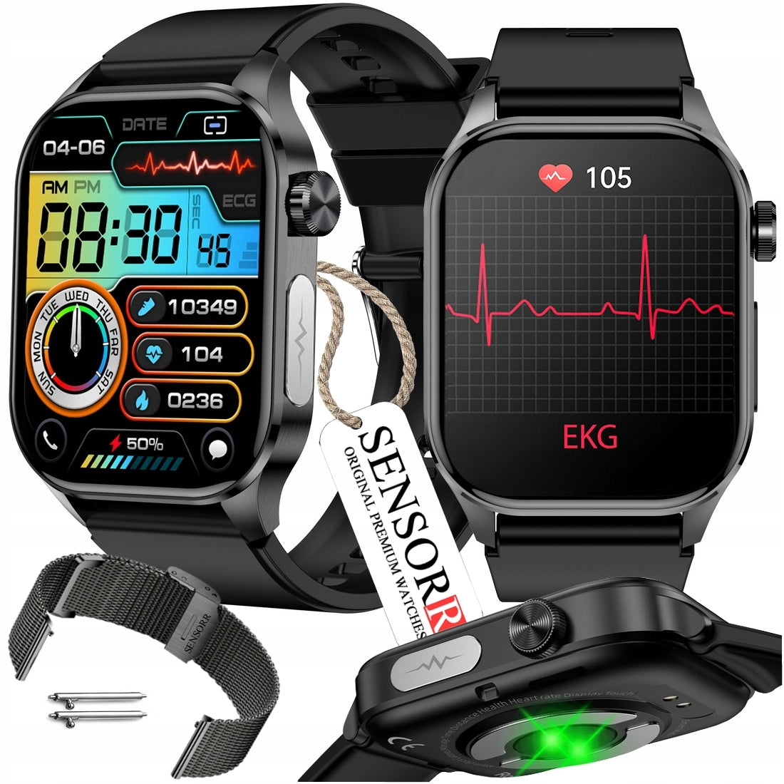 SMARTWATCH MEN'S ECG WATCH SUGAR MEASUREMENT FUNCTION CONVERSATION BLOOD PRESSURE MONITOR Packaging status original