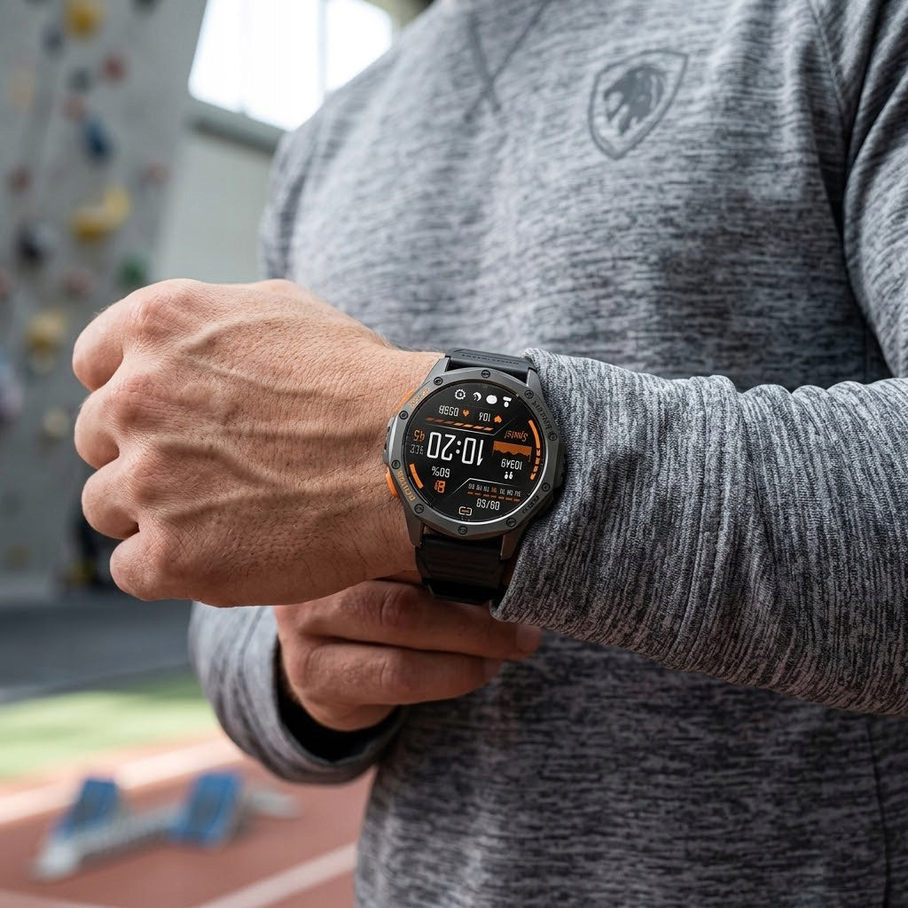 SMARTWATCH MEN'S GPS MENU POLISH WATERPROOF SPORTS TALK SMART WATCH PL Brand Rubicon