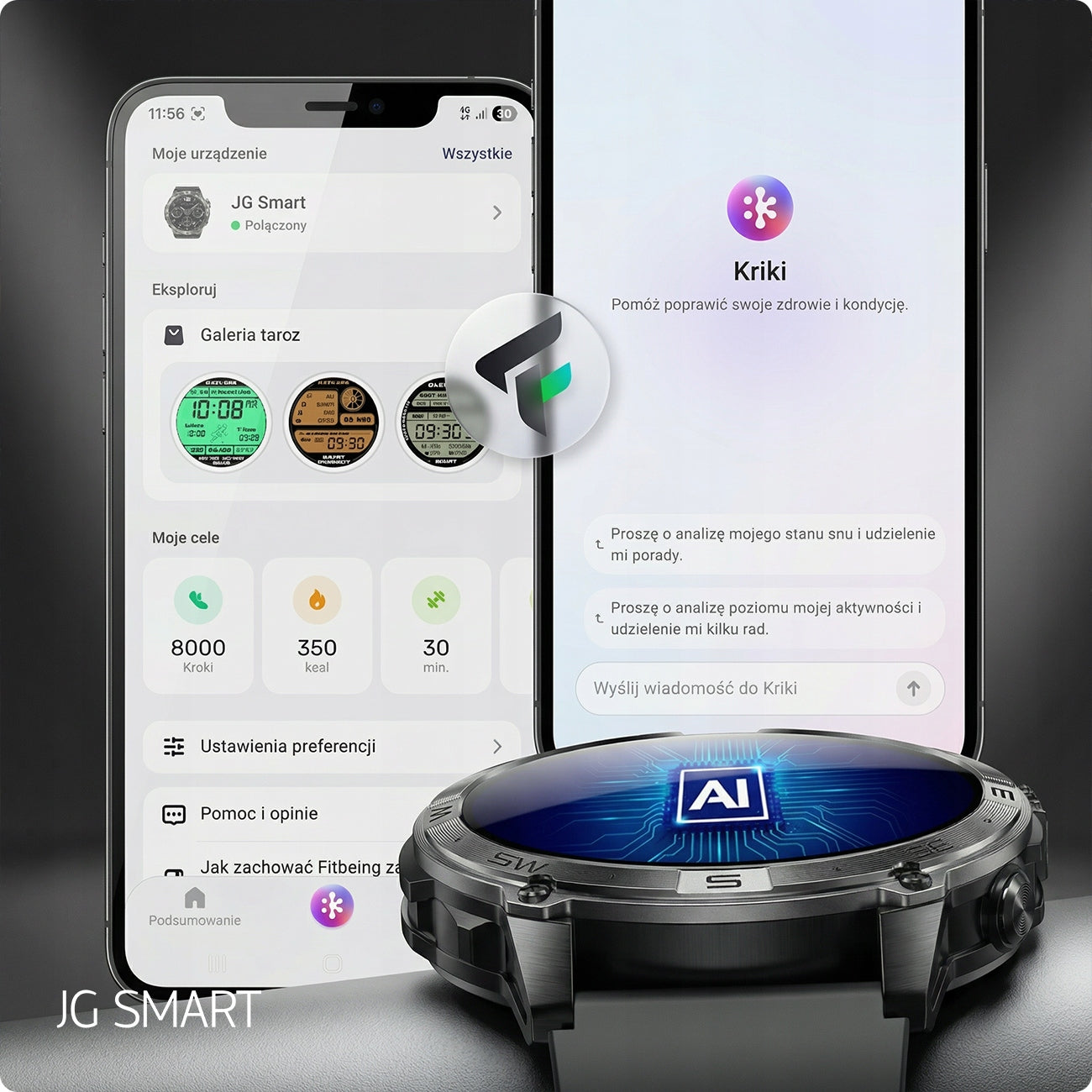 SMARTWATCH MEN'S GPS MENU POLISH WATERPROOF SPORTS TALK SMART WATCH PL Packaging status original