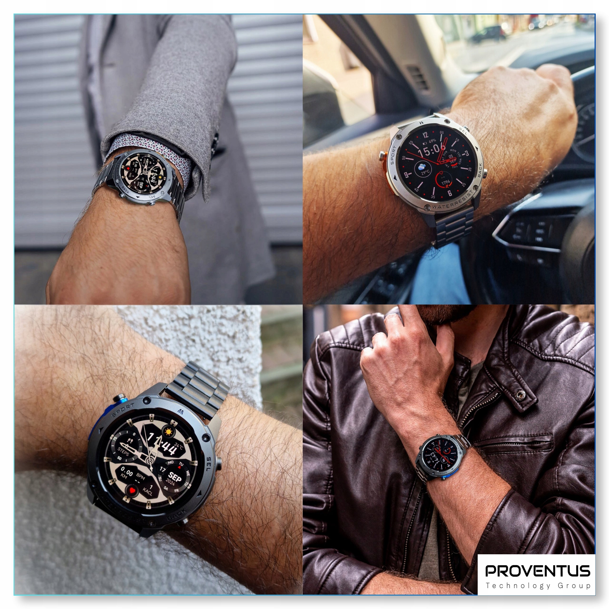 SMARTWATCH MEN'S GPS TALK WATERPROOF 5ATM AMOLED MENU PL Brand Proventus