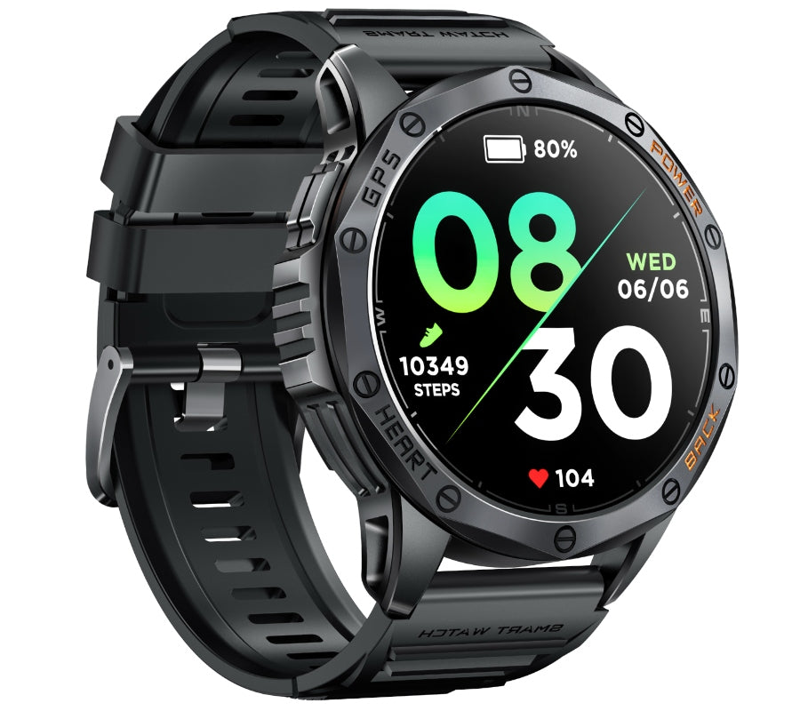 SMARTWATCH MEN'S GPS WATCH MENU POLISH WATERPROOF CONVERSATIONS + headphones Packaging status original