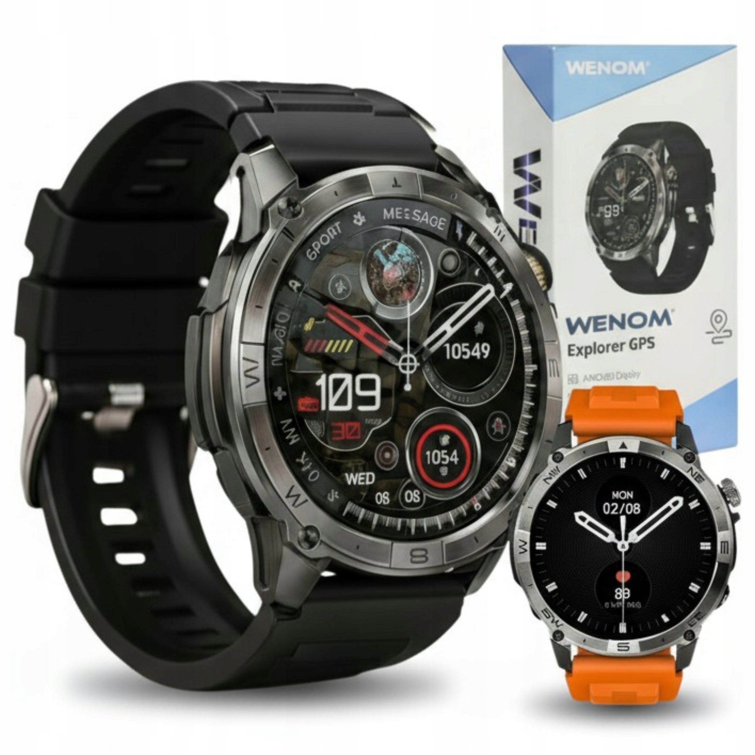 SMARTWATCH MEN'S GPS WATCH WATERPROOF IP68 3ATM MENU PL TALK AMOLED