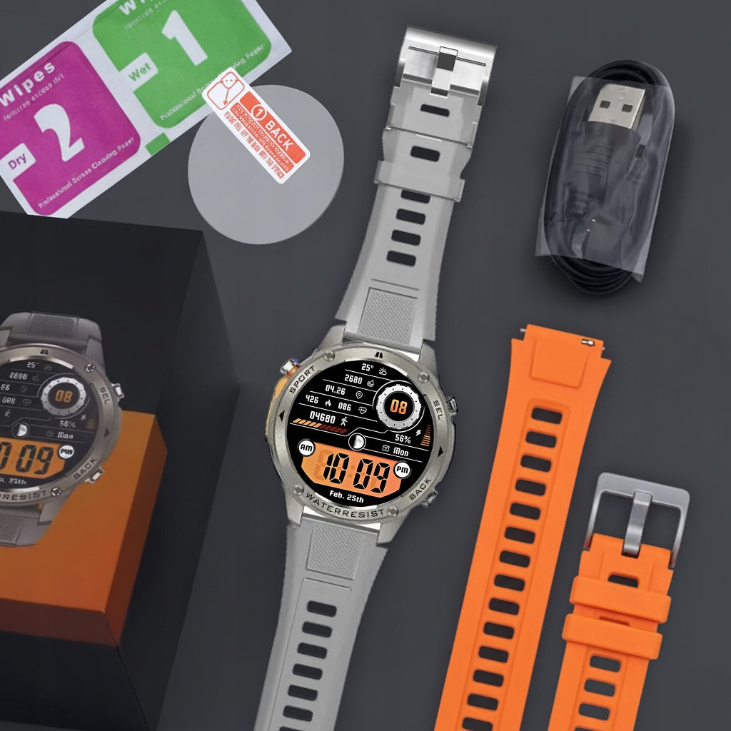 SMARTWATCH MEN'S GPS WATERPROOF MENU POLISH SPORT TALK SMART WATCH PL Manufacturer code SMARTWATCH T1 SREBRNY