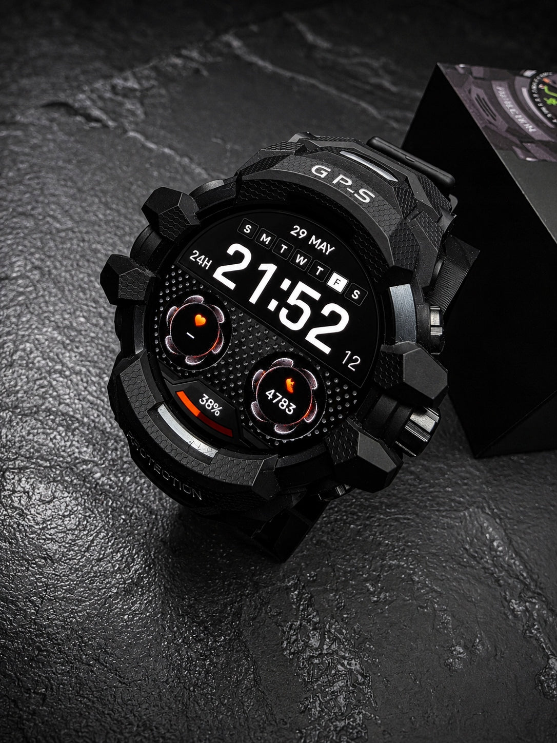 SMARTWATCH MEN'S GPS WATERPROOF SMART WATCH AMOLED ROUTE GPX MAP Packaging status original