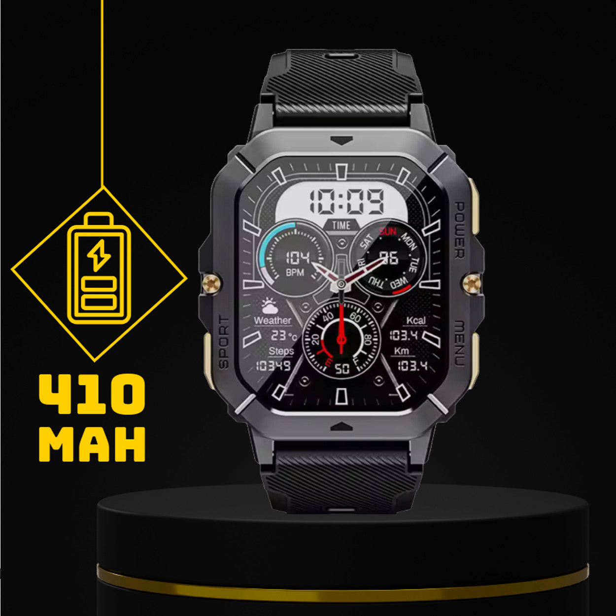 SMARTWATCH MEN'S MENU CONNECTION PL PULSE WATCH LARGE BATTERY Brand Smart-Trend