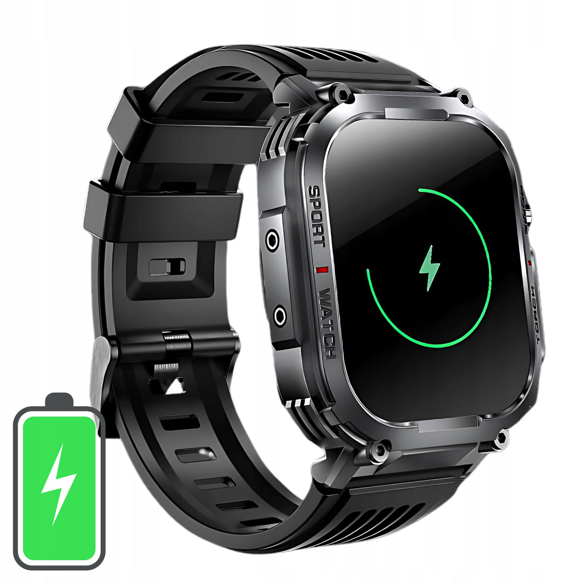SMARTWATCH MEN'S MENU POLISH WATERPROOF SPORT TALK FLASHLIGHT PULSE IP68 Brand Ruffberg