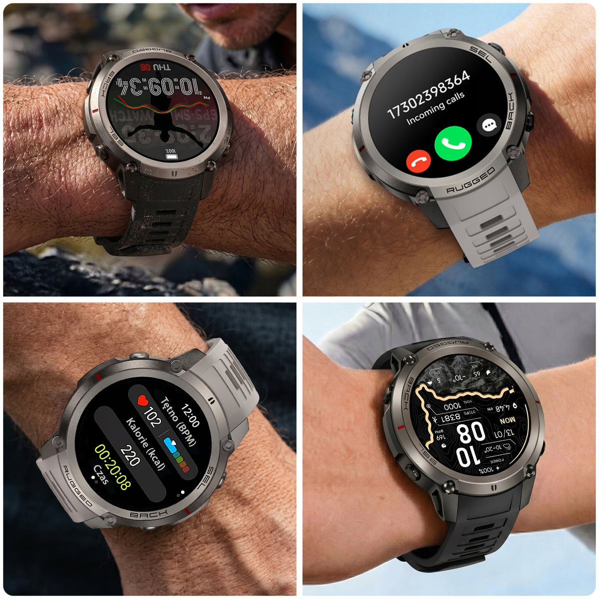 SMARTWATCH MEN'S SMART WATCH GPS AMOLED TALK WATERPROOF MENU PL Manufacturer code SMART WATCH POLSKIE MENU MAPY SPORT KOMPAS