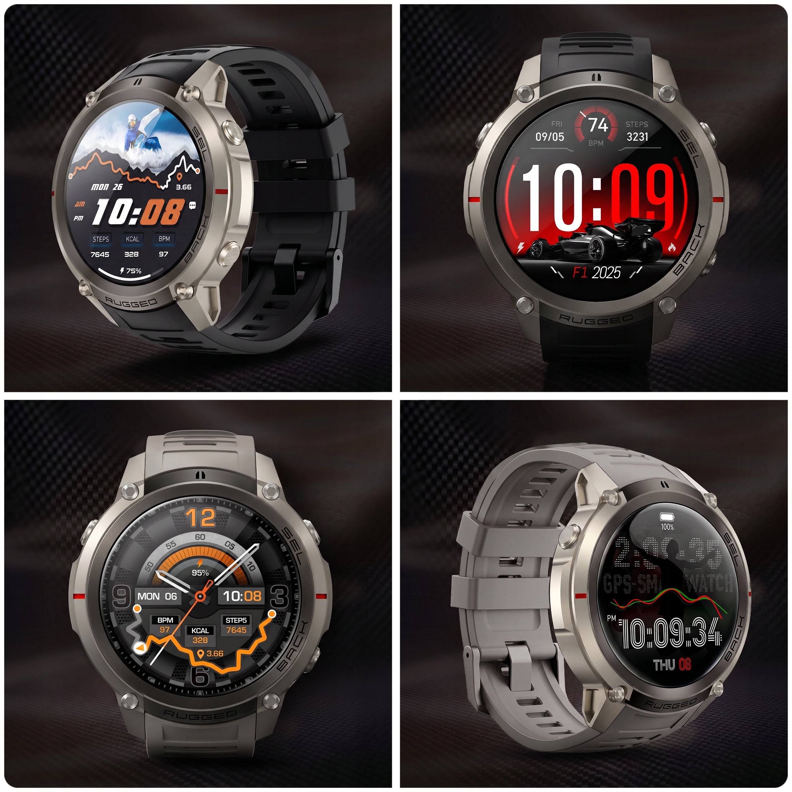 SMARTWATCH MEN'S SMART WATCH GPS AMOLED TALK WATERPROOF MENU PL Packaging status original