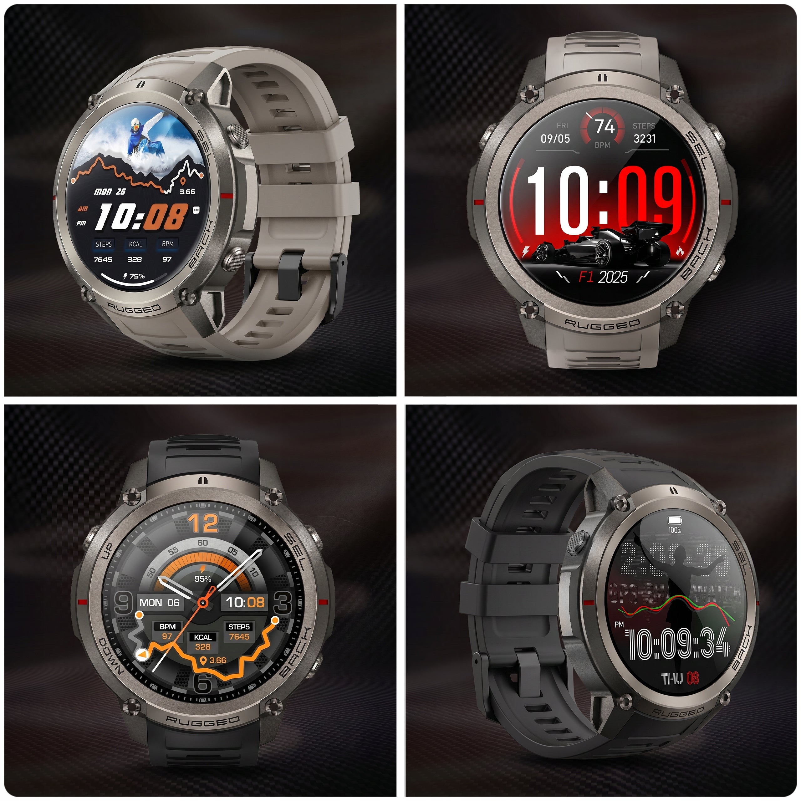 SMARTWATCH MEN'S SMART WATCH GPS AMOLED TALK WATERPROOF MENU PL Packaging status original