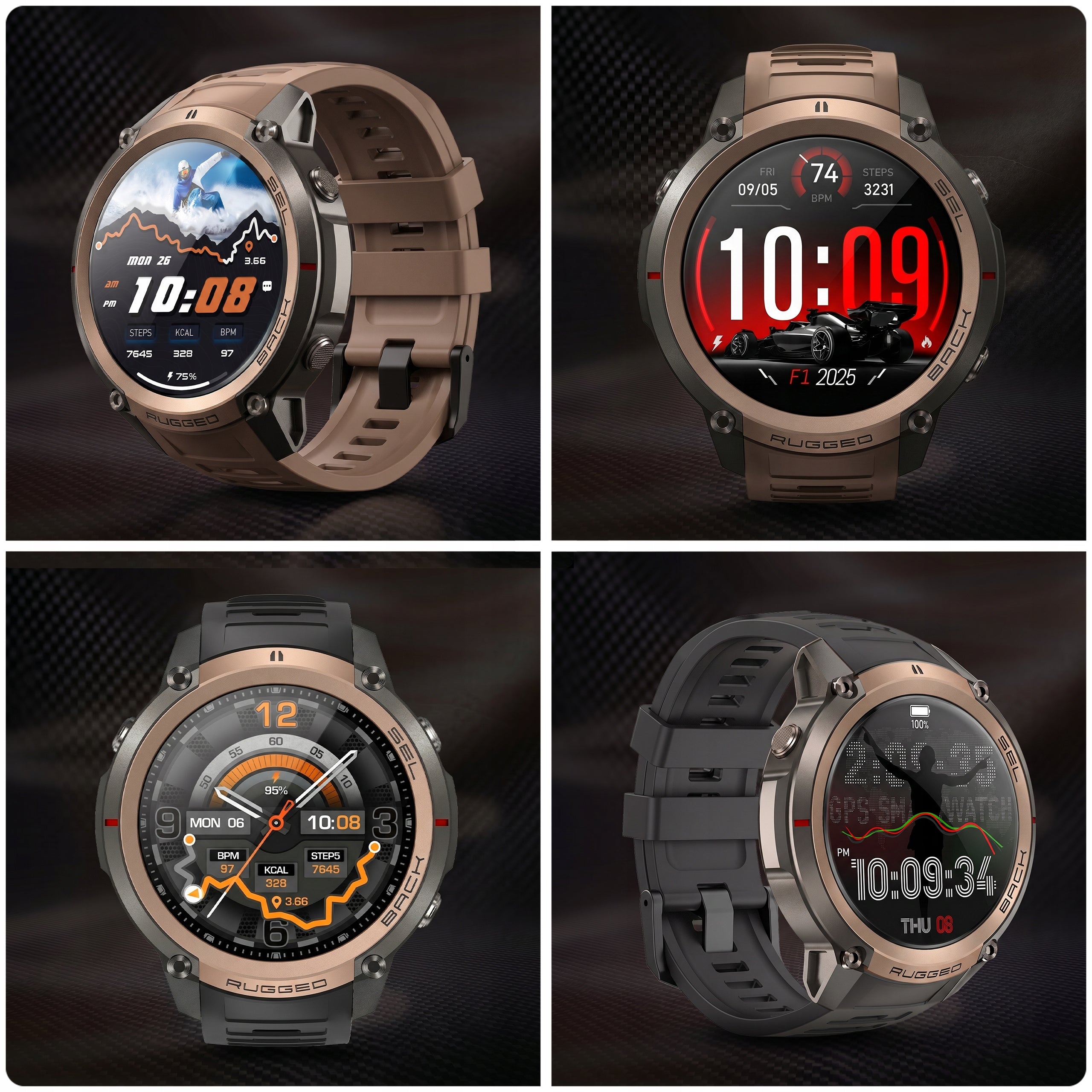 SMARTWATCH MEN'S SMART WATCH GPS AMOLED TALK WATERPROOF MENU PL Packaging status original