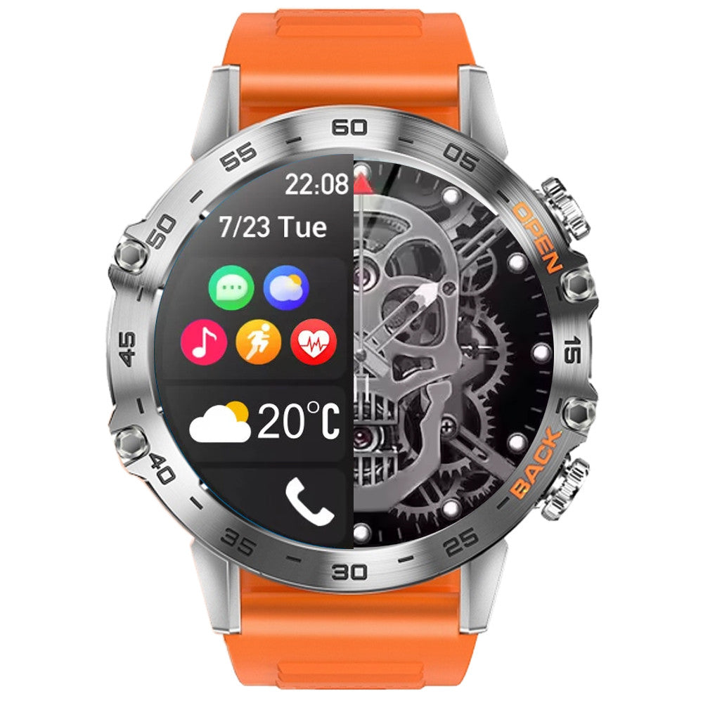 SMARTWATCH MEN'S SPEAKER ECG MICROPHONE MENU PL BATTERY 400 mAh ! Color orange