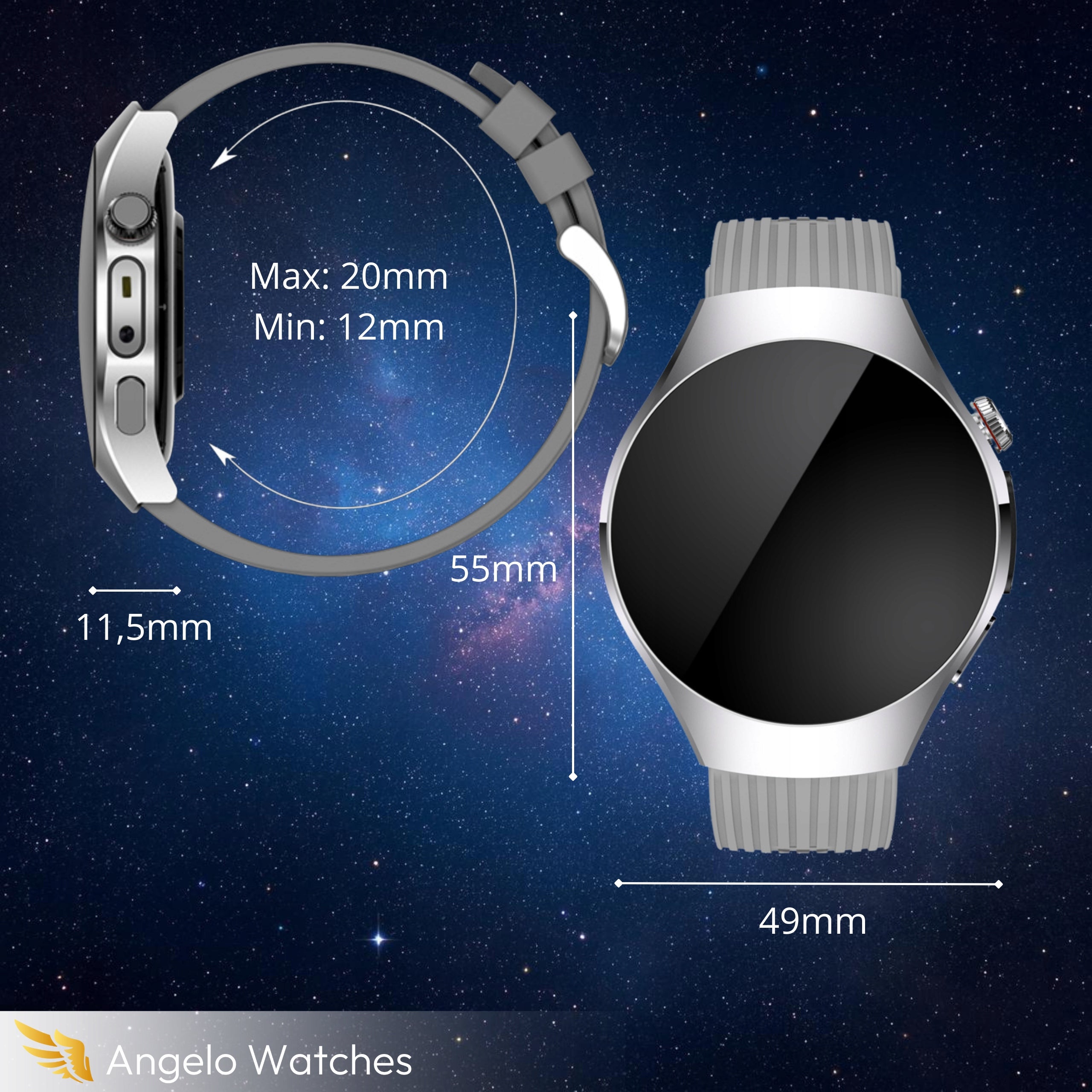 SMARTWATCH MEN'S WATCH CARDIOWATCH TALK PRESSURE EKG AMOLED MENU PL Packaging status original