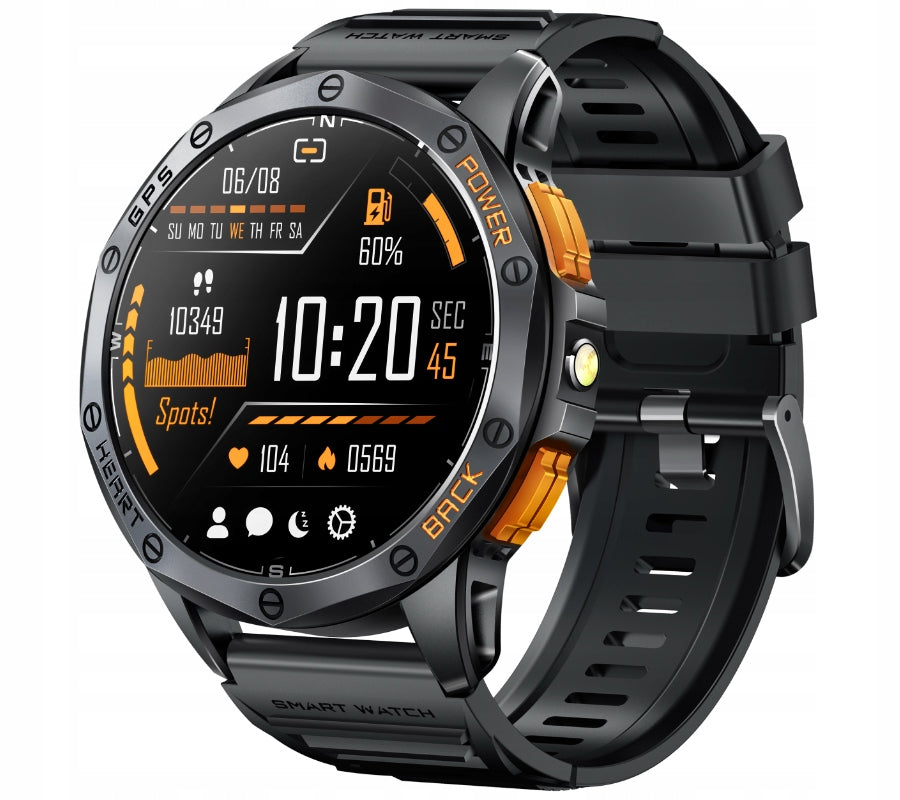 SMARTWATCH MEN'S WATCH GPS MILITARY WATERPROOF TALK AMOLED IP68 STEEL Packaging status original