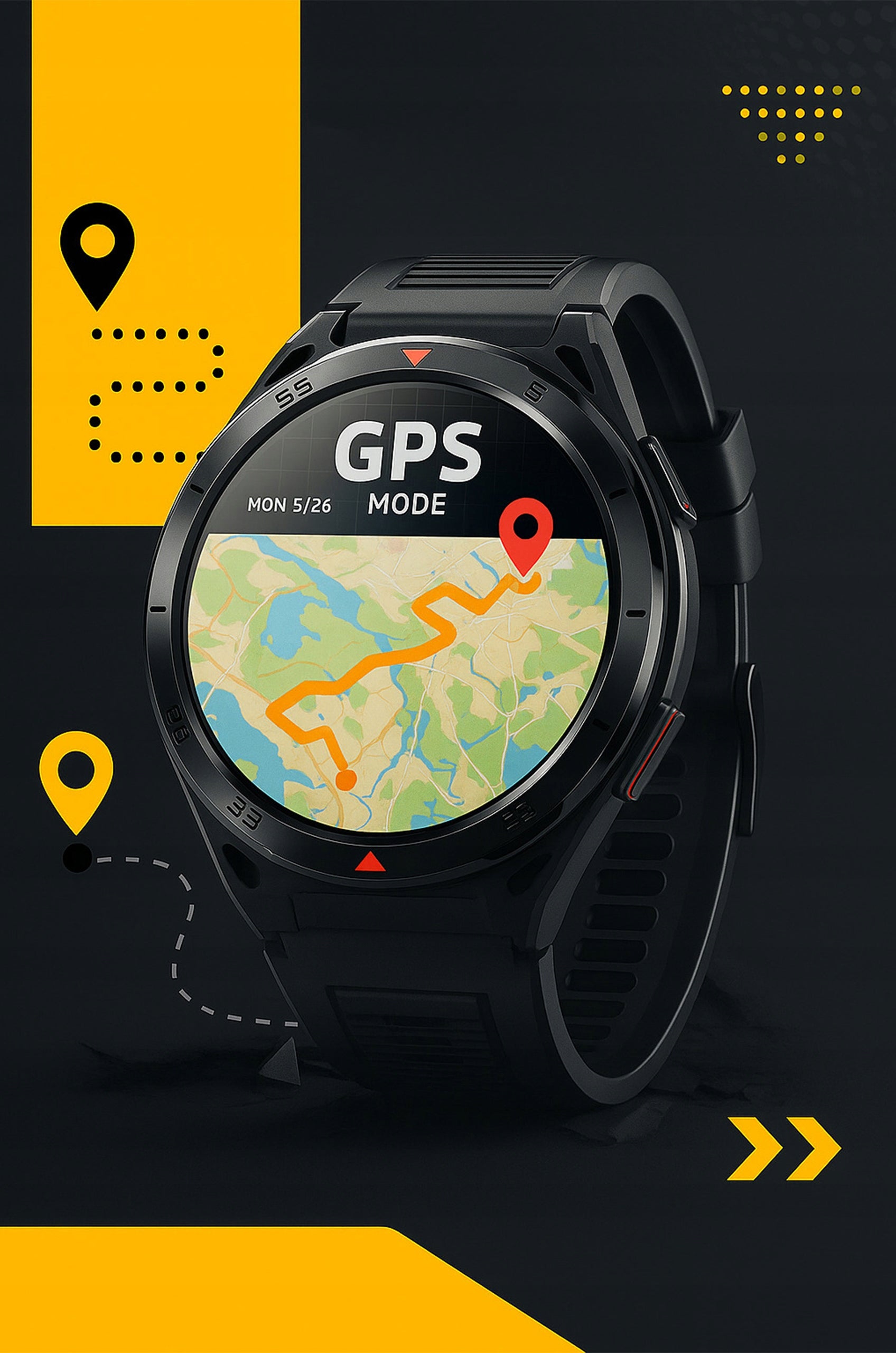 SMARTWATCH MEN'S WATCH GPS WATERPROOF AMOLED SPORT MENU PL SMART WATCH Manufacturer code 89-016#
