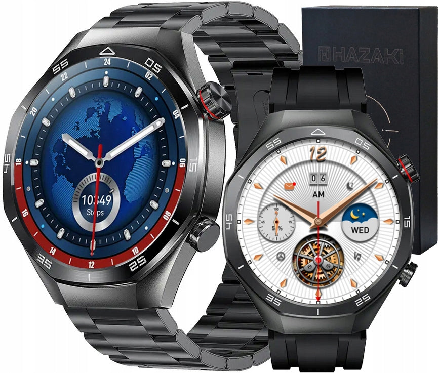 SMARTWATCH MEN'S WATCH MENU PL TALK SMART 2xBAND POWERFUL BT 5.2 BATTERY