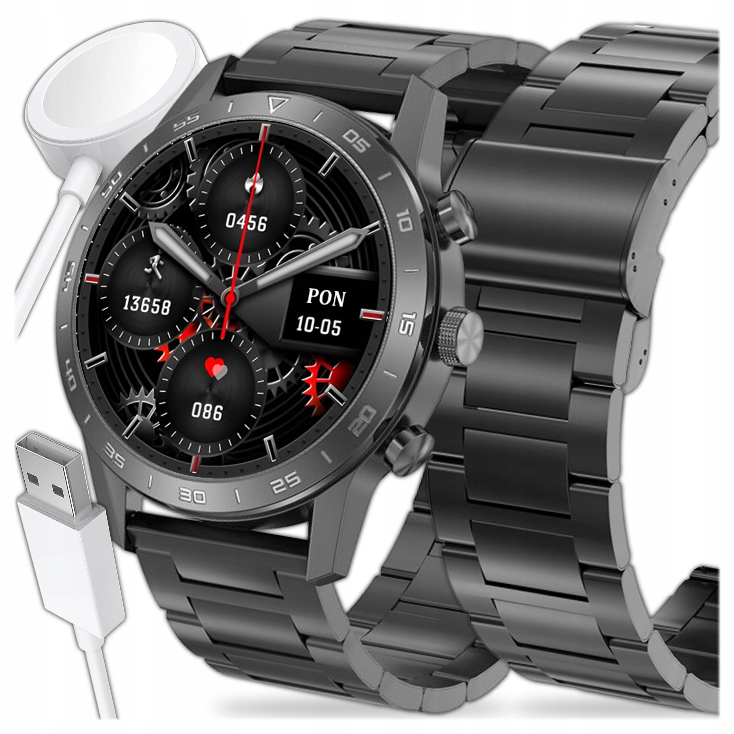 SMARTWATCH MEN'S WATCH MILITARY MUTLIFUNCTIONAL CONVERSATION SPORT MENU Polish