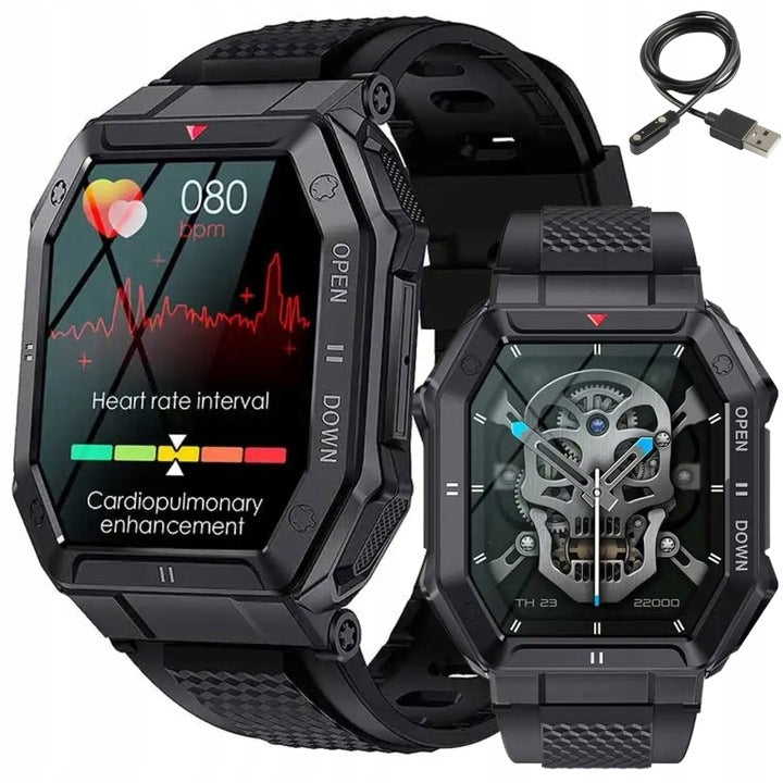SMARTWATCH MEN'S WATCH MILITARY TALK MULTIFUNCTIONAL MENU MEASUREMENTS PL