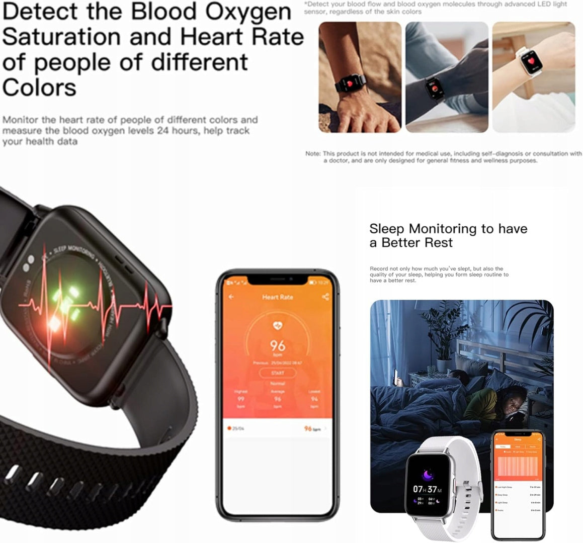 SMARTWATCH MEN'S WATCH POLISH MENU TALKING PRESSURE PULSE SPORT HEALTH Model other