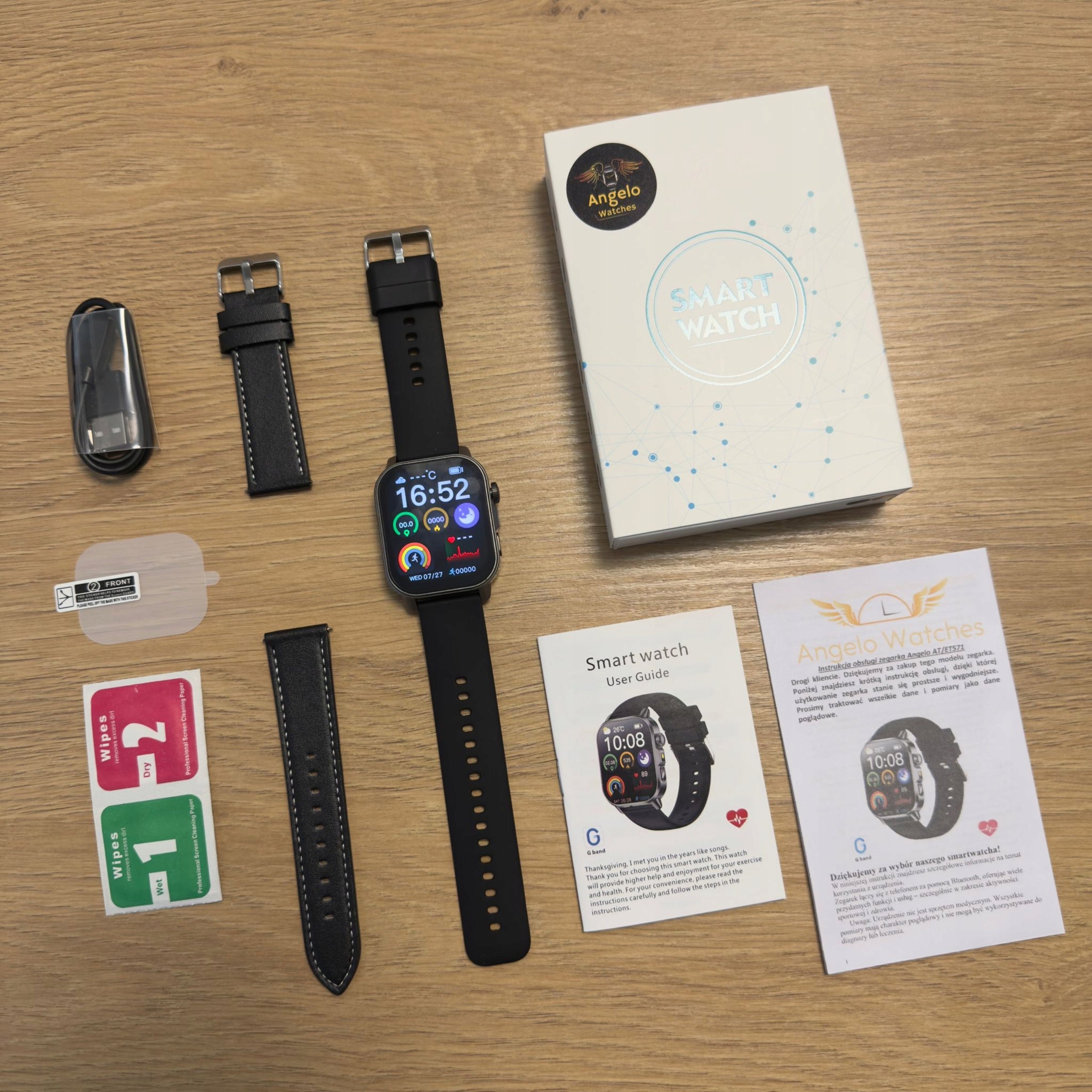 SMARTWATCH MEN'S WATCH PRESSURE CARDIO TALK EKG AMOLED PULSE MENU PL Packaging status original