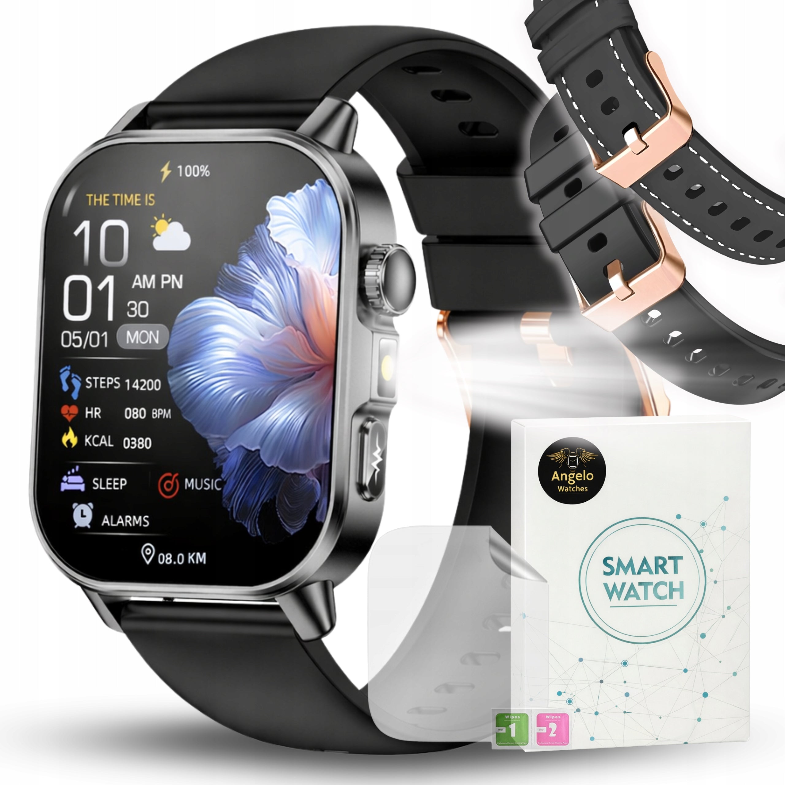 SMARTWATCH MEN'S WATCH PRESSURE CARDIO TALK EKG AMOLED PULSE MENU PL