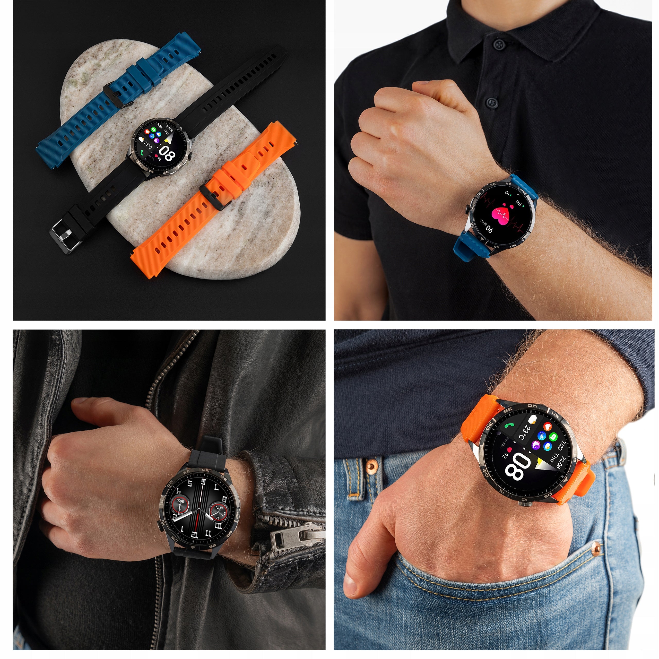 SMARTWATCH MEN'S WATCH TALK SPORT HEALTH POLISH MENU SMART WATCH Packaging status original
