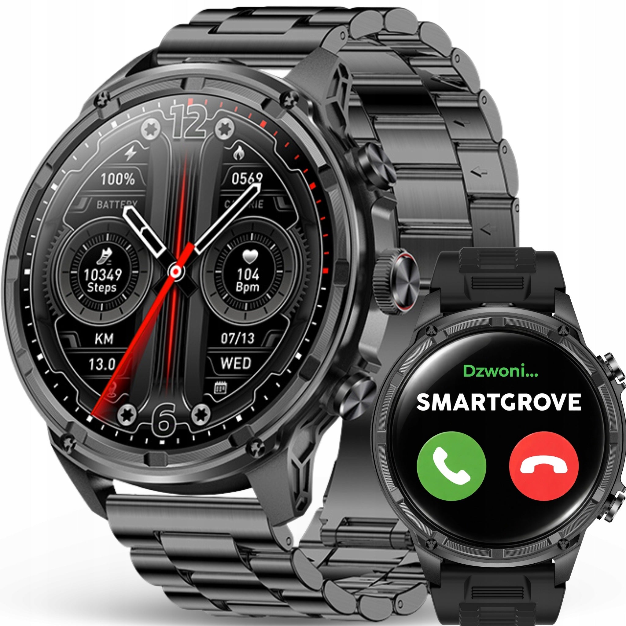 SMARTWATCH MEN'S WATCH WATERPROOF BRACELET LARGE SCREEN HD PRESSURE