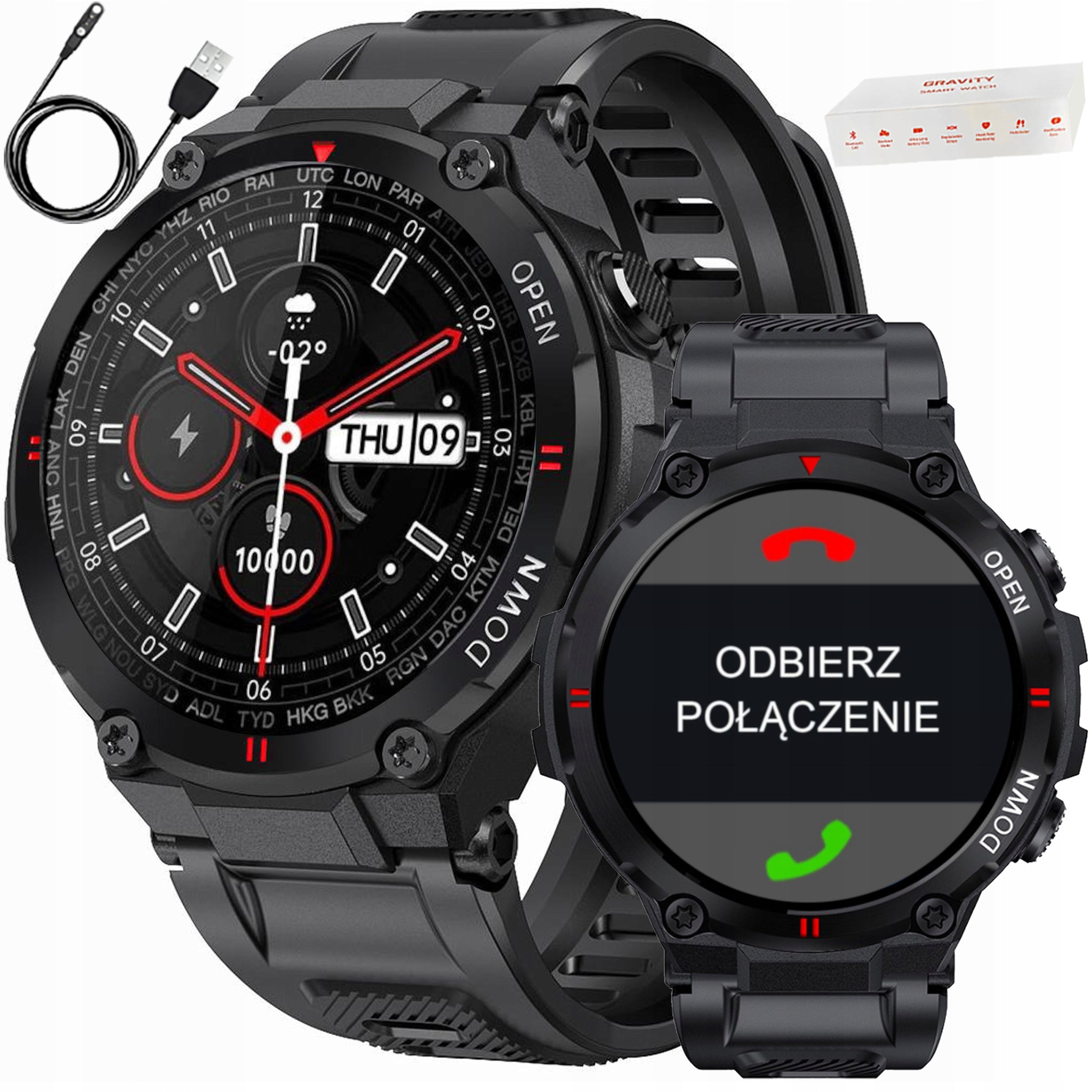 SMARTWATCH MEN'S WATCH WATERPROOF LARGE BATTERY 400 sports