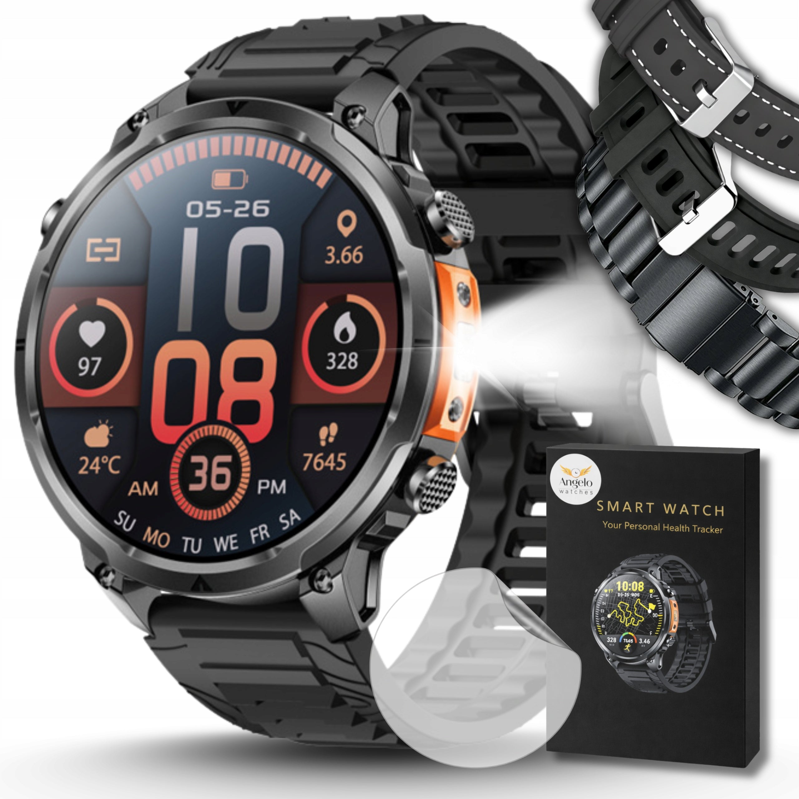 SMARTWATCH MEN'S WATCH WATERPROOF TALK MENU PL SPORT GPS WATCH IPX8