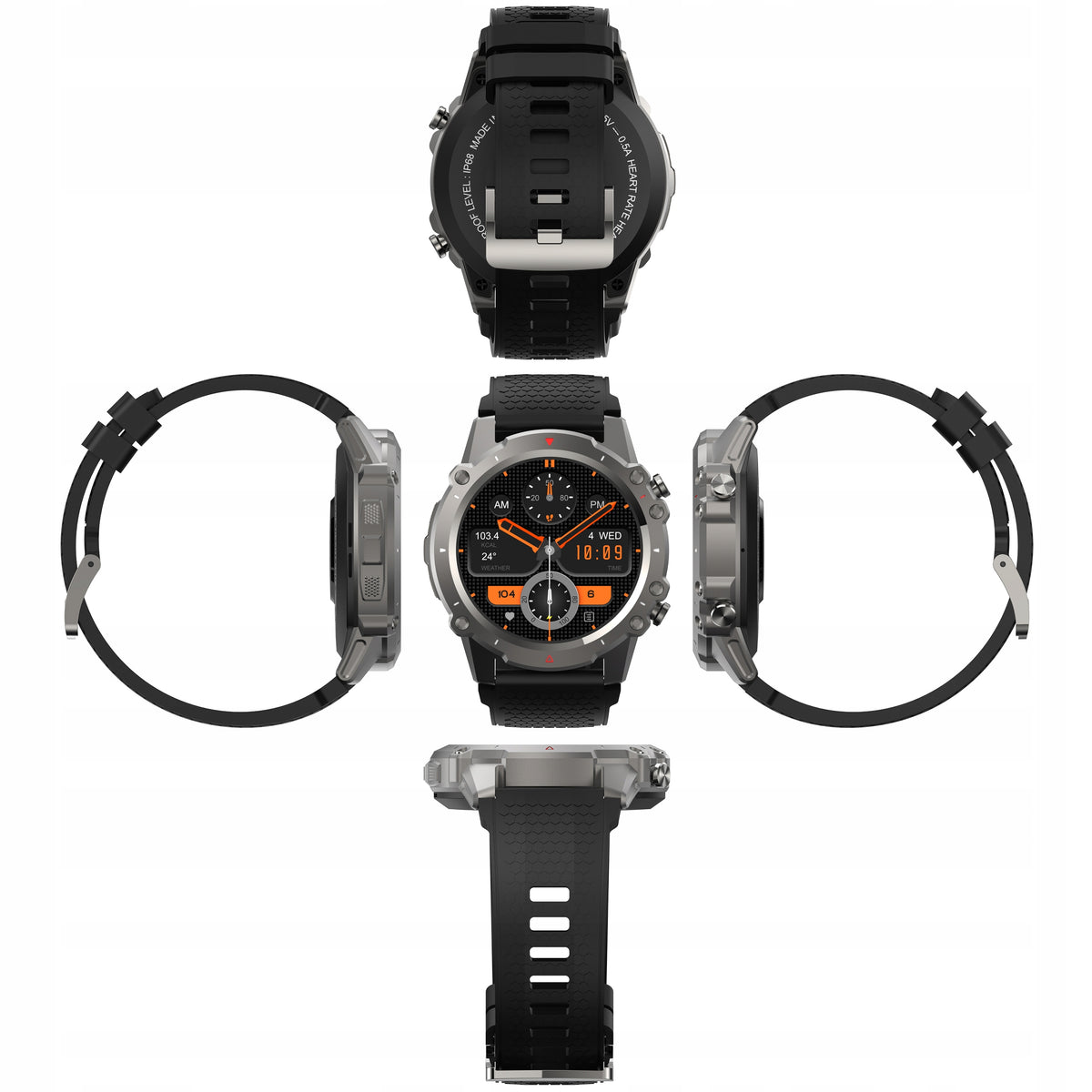 SMARTWATCH MEN'S WATCH WITH POLISH MENU ANSWERING CALLS WATERPROOF Brand JG Smart