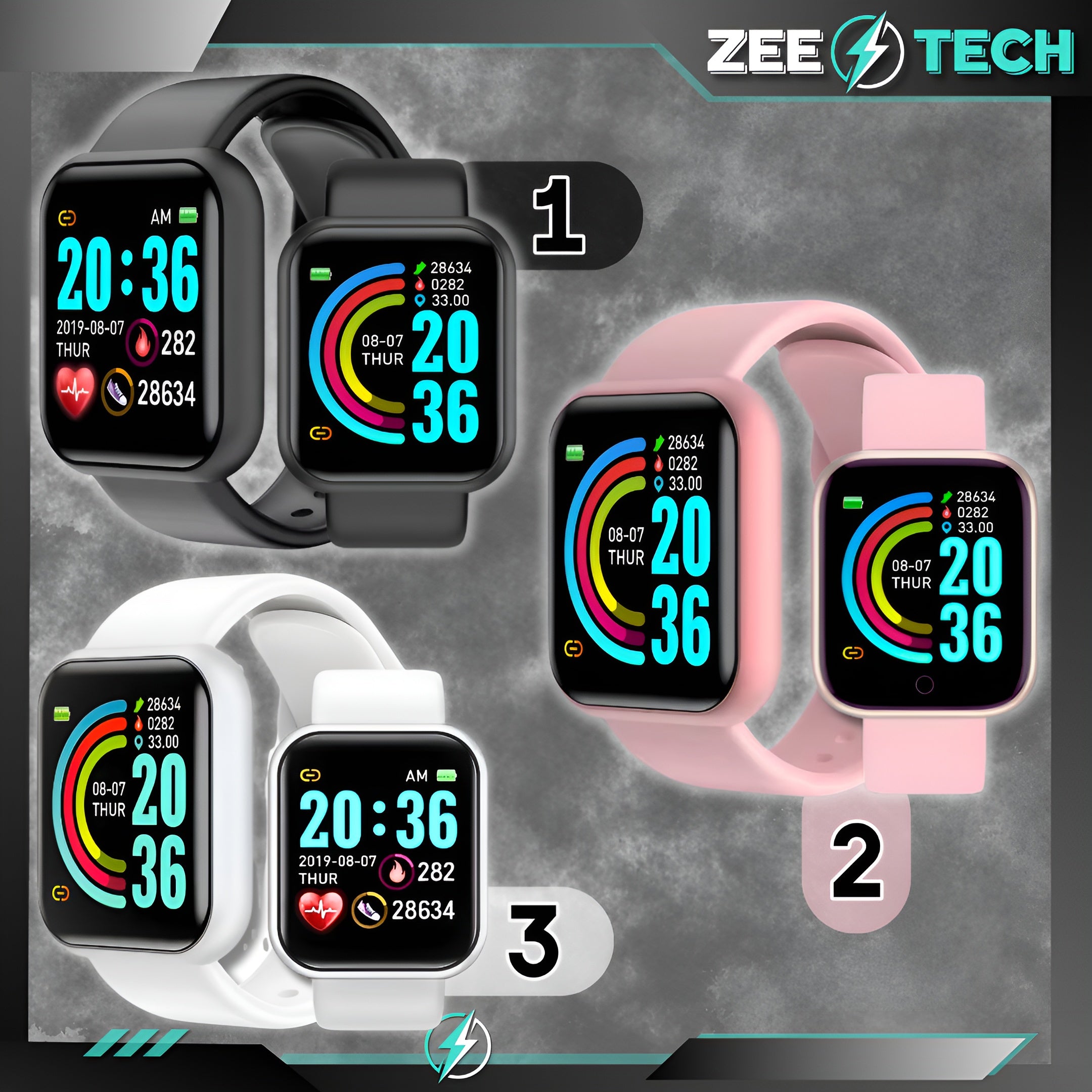 SMARTWATCH MEN'S WATCH WOMEN'S SPORTS BAND PULSE PRESSURE STEPS SLEEP Packaging status original