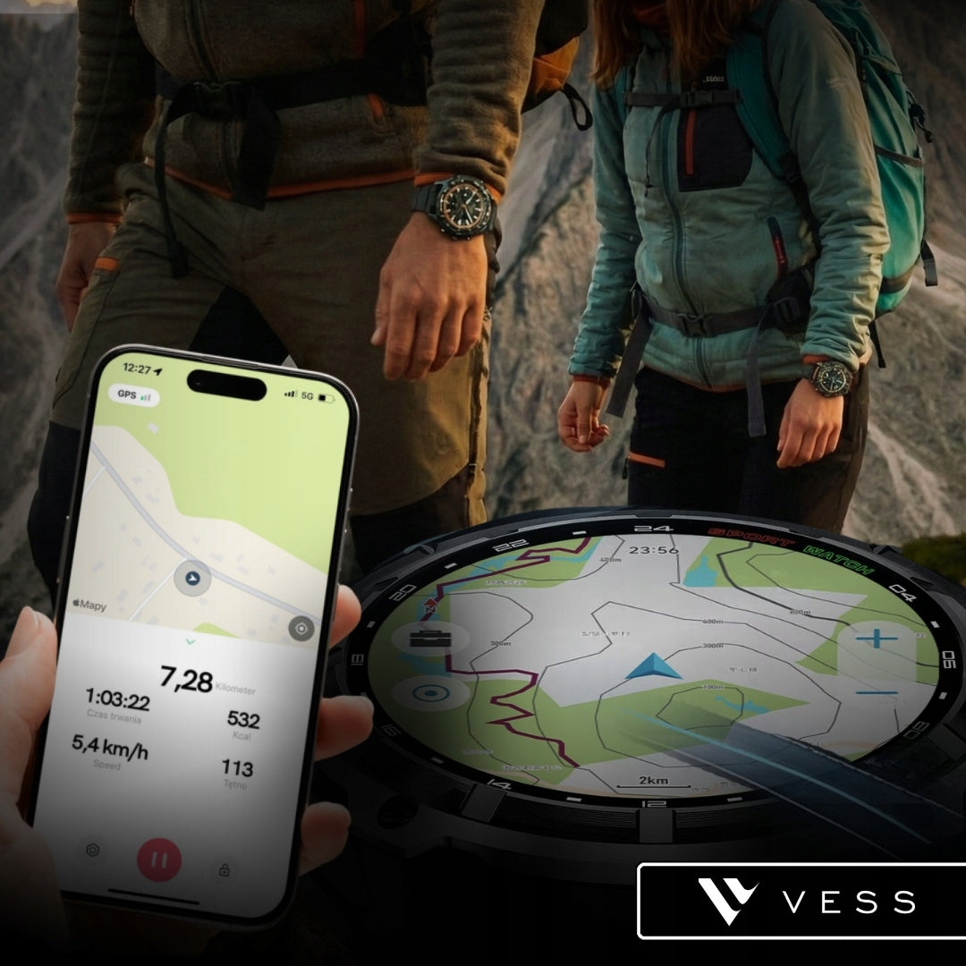 SMARTWATCH MEN'S WATERPROOF MENU PL TALK GPS 860MAH FLASHLIGHT 4GB Manufacturer code Smartwatch MĘSKI VESS G-11