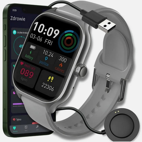 SMARTWATCH MEN'S WOMEN'S CALL WATCH Polish HEART RATE OXYGEN PRESSURE SPORT Brand no brand