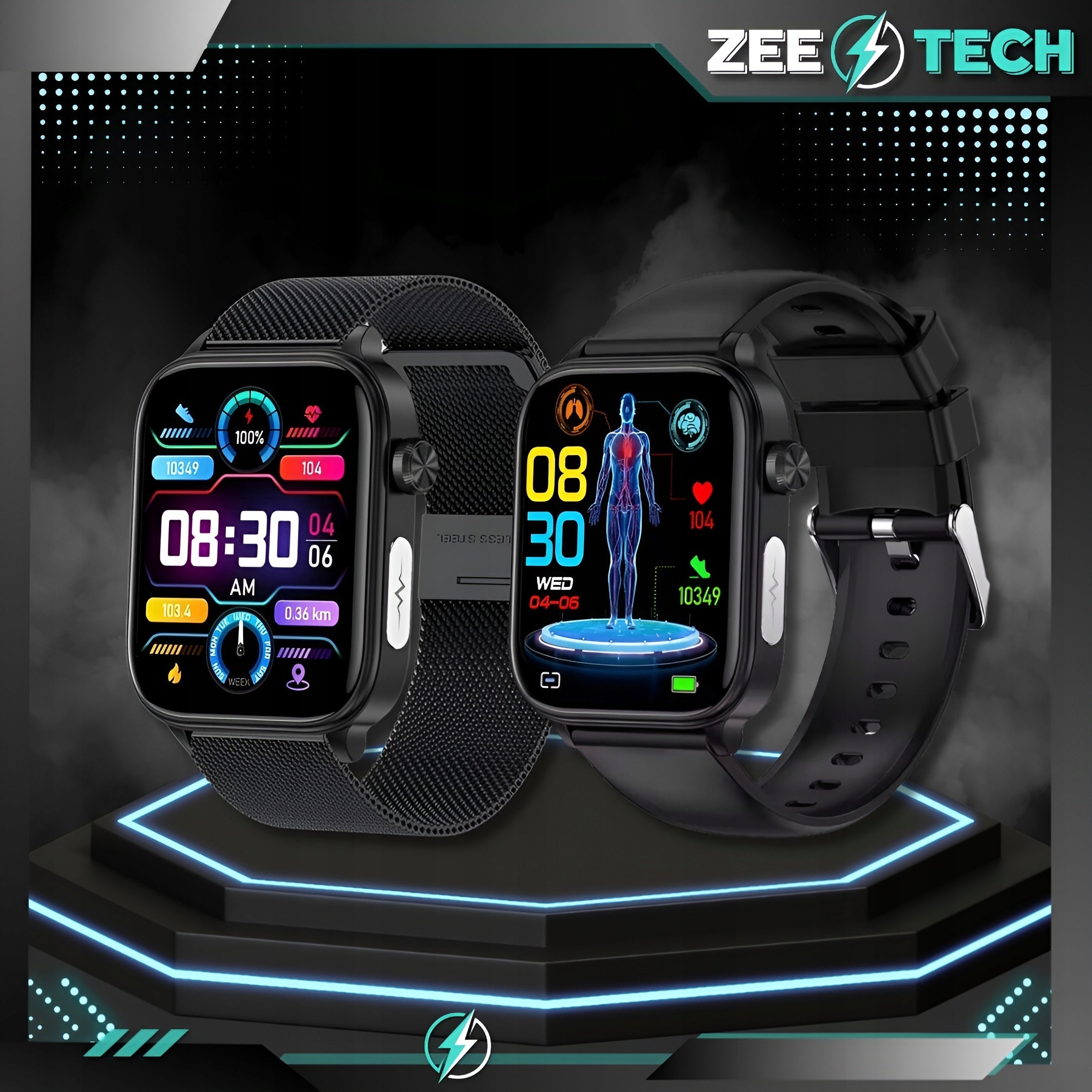SMARTWATCH MEN'S WOMEN'S CARDIOWATCH WATCH TALK SUGAR MEASUREMENT PL MENU Packaging status original