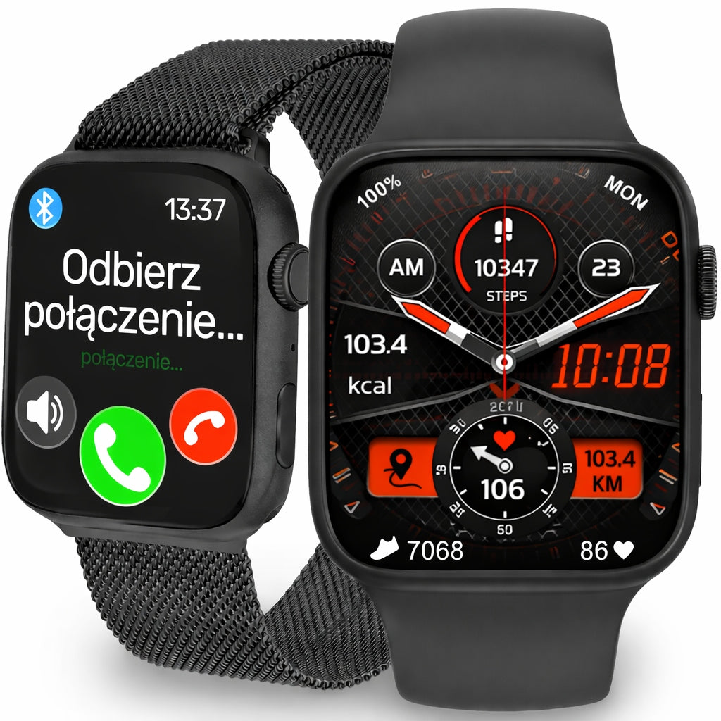 SMARTWATCH MEN'S WOMEN'S WATCH TALK SMS SPORT HEALTH MENU PL 2 STRIPES Packaging status original