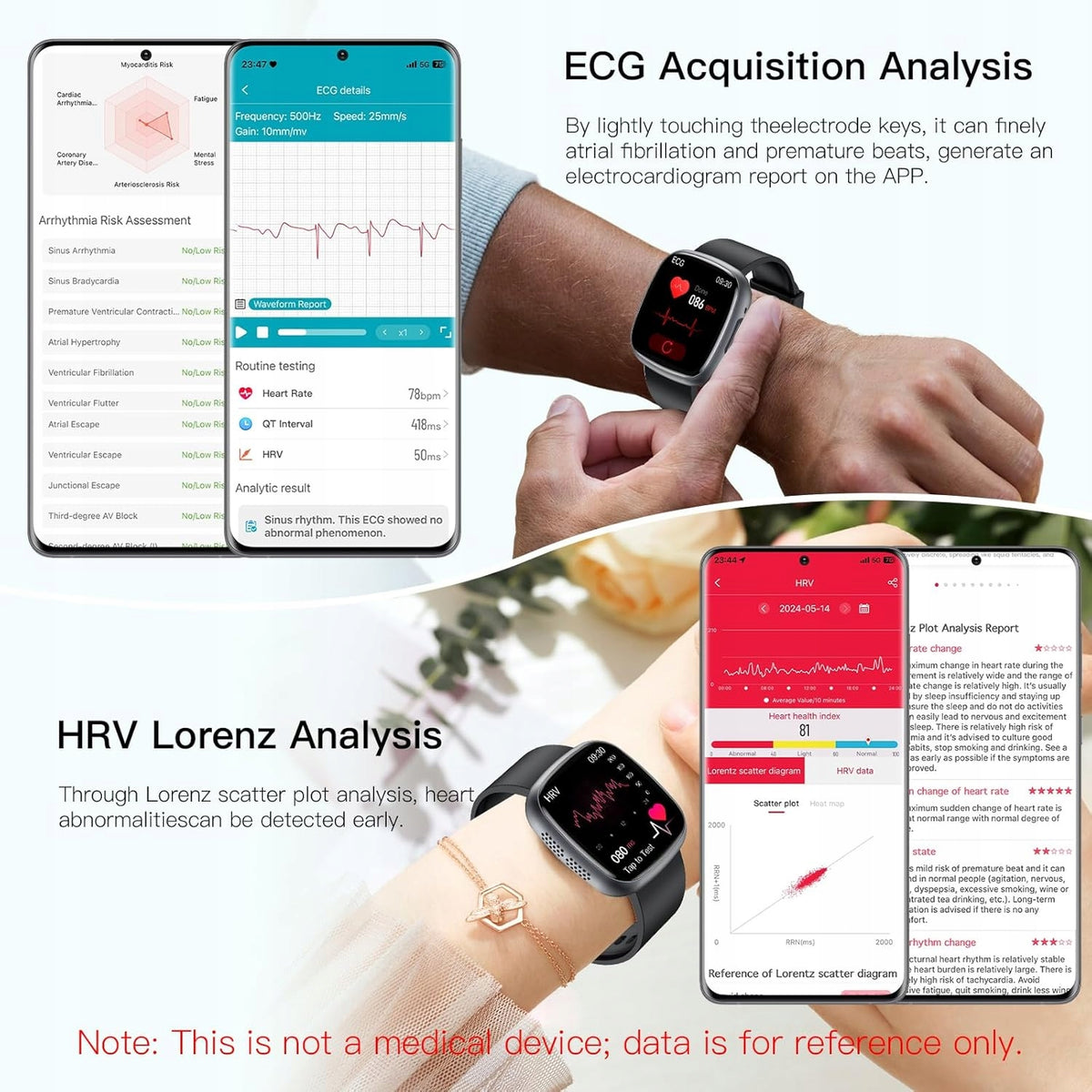 SMARTWATCH MEN'S Watch SPORT ECG SUGAR SLEEP MEASUREMENT + PPG CONVERSATIONS Brand Rubicon