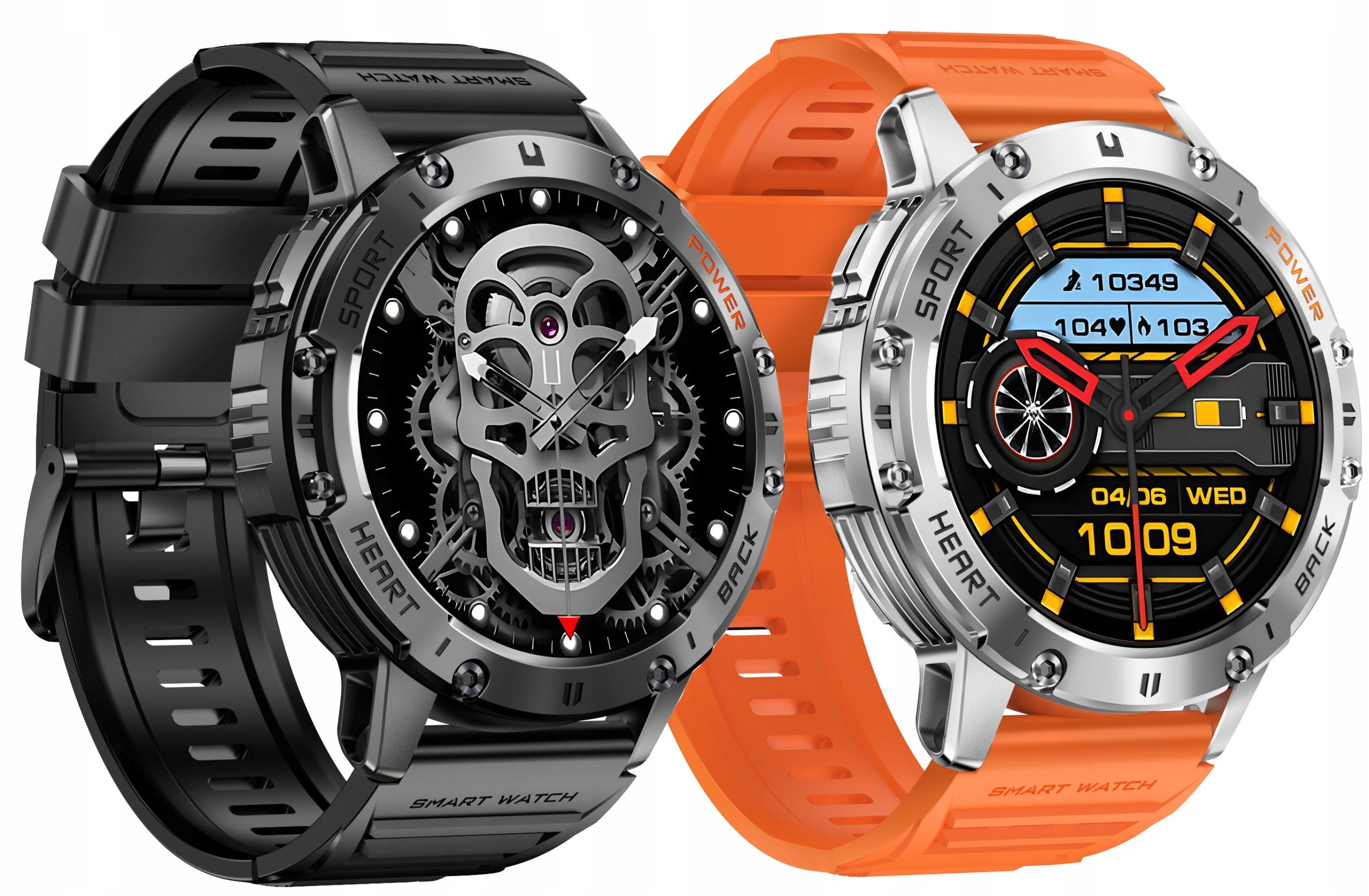 SMARTWATCH Men's Watch FLASHLIGHT TALK BLOOD Pressure Monitor 530mAH AMOLED IP68 Brand Lazird