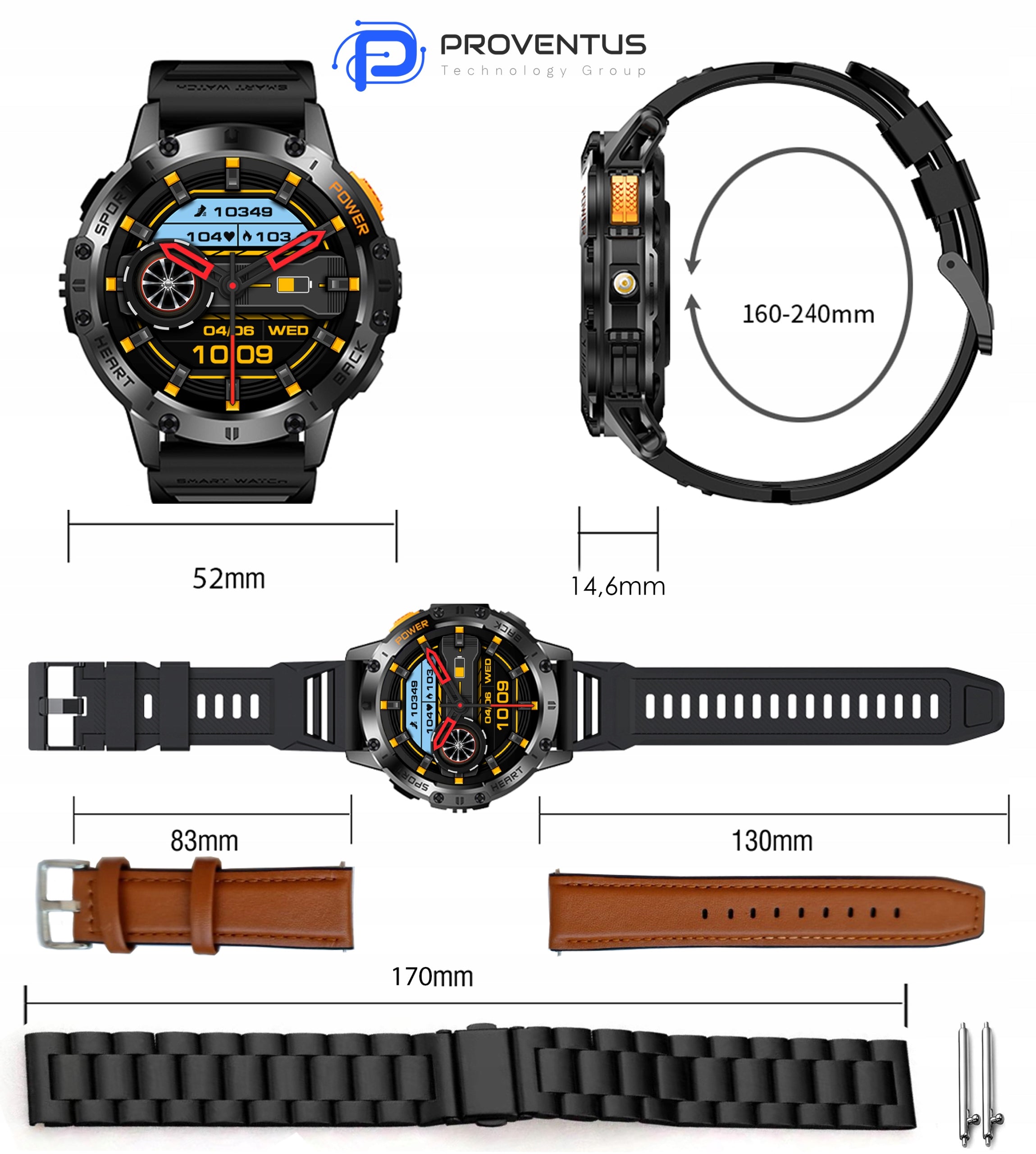 SMARTWATCH Men's Watch Waterproof TALK 530mAH AMOLED IP68 Menu PL Packaging status original