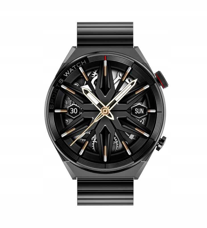 SMARTWATCH Men's Watch with CONVERSATIONS 2 STRIPES INDUCTION 1.5CALA 454x454 ECG Color black