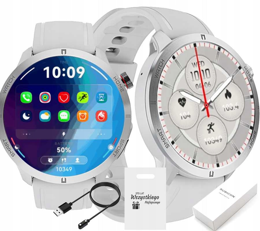 SMARTWATCH POLISH MENU TALK SPORT SMART WATCH STYLISH Color white