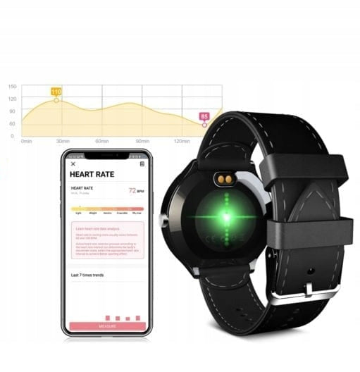 SMARTWATCH Pedometer Heart Rate Monitor Calories Color gray